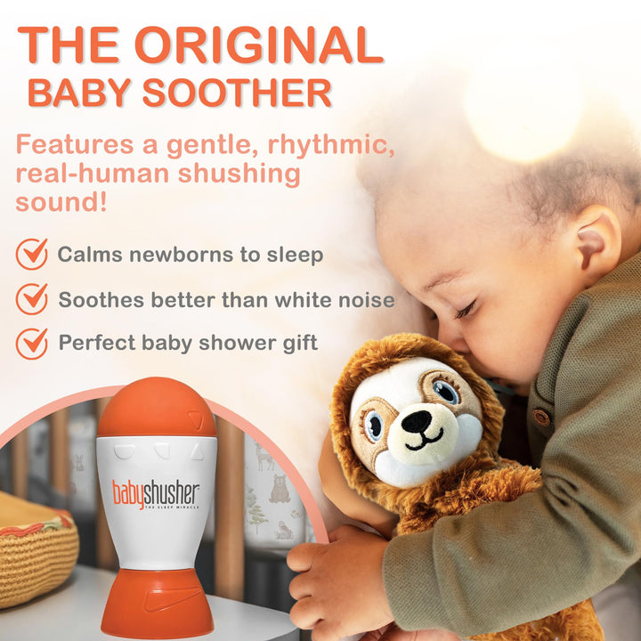 Baby Shusher Portable Sound Machine - White Noise Sound Machine, Baby Soother for Sleeping, Newborn Essentials for Crib, Battery Operated Hush, Travel Friendly - 1 Count