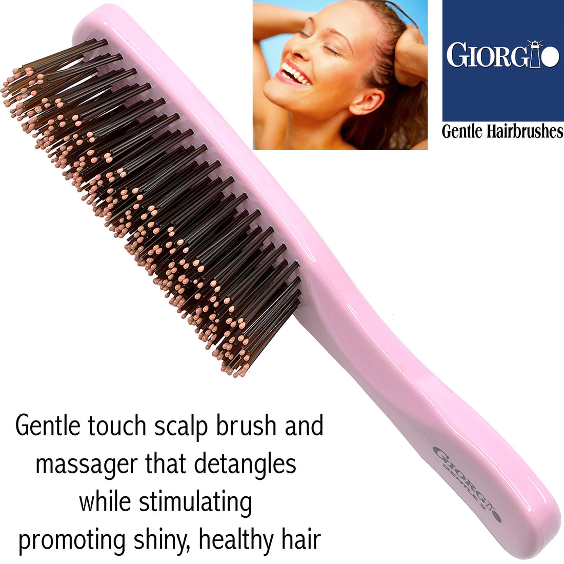 Giorgio Gentle Collection 2 Hair Brush Pink
