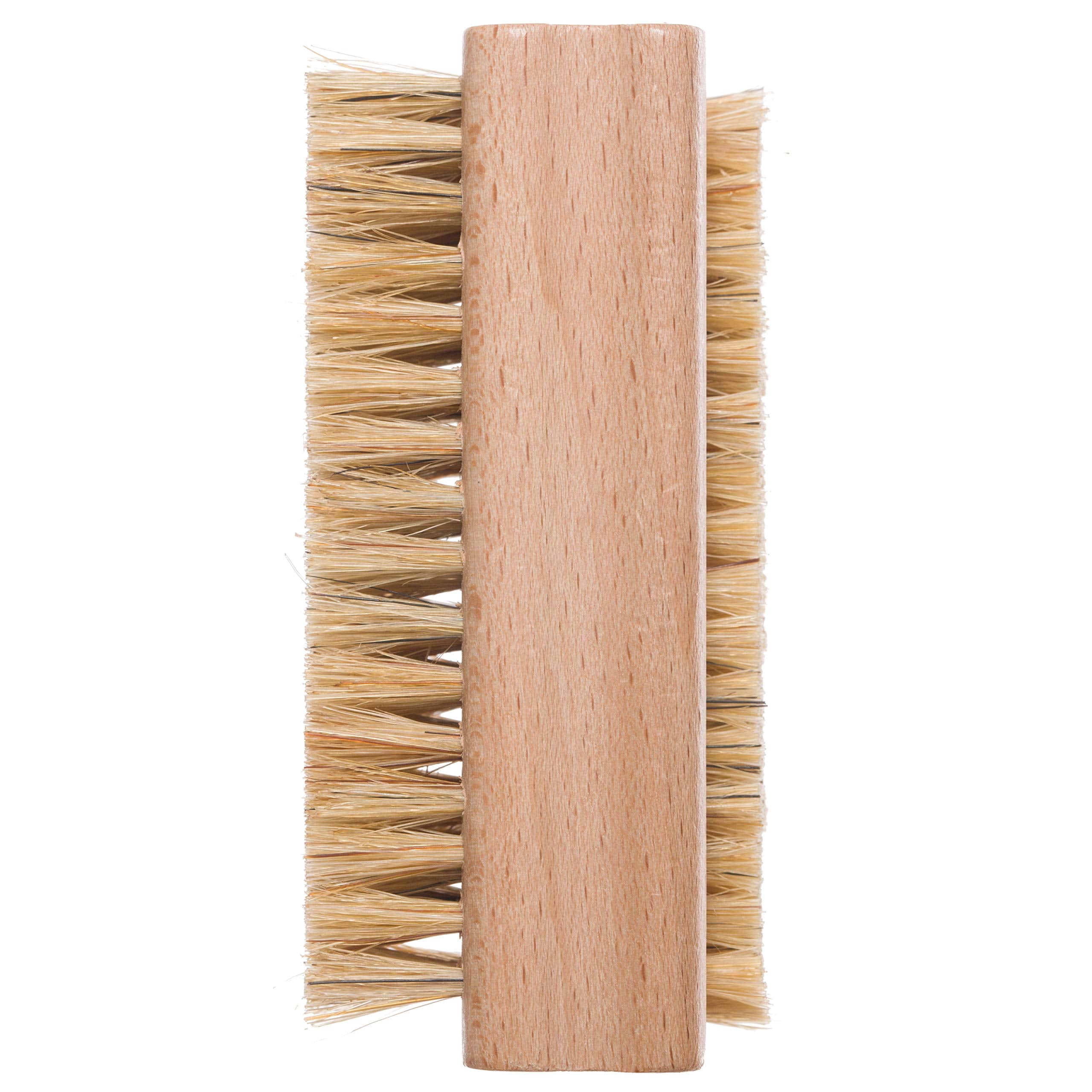 Set of 1, Untreated Beechwood with Pig Bristle : Bürstenhaus Redecker Natural Pig Bristle Nailbrush with Untreated Beechwood Handle, 3-3/4-Inches by 1-3/8-Inches