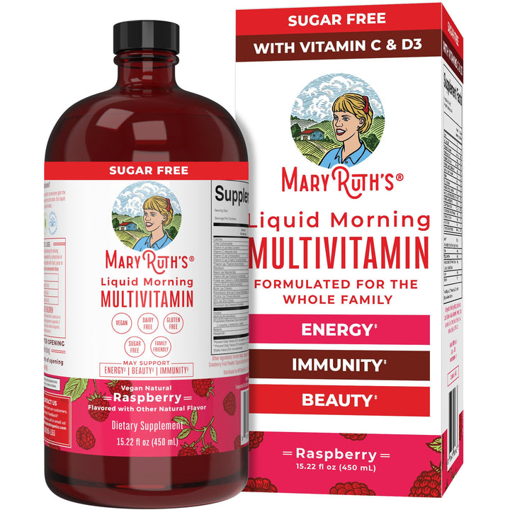 MaryRuth Organics Multivitamin for Women Men & Kids | Vegan, Sugar Free | Womens Multivitamin & Multimineral | Beauty & Energy Women's Multivitamin| Non-GMO | 15.22 Fl Oz