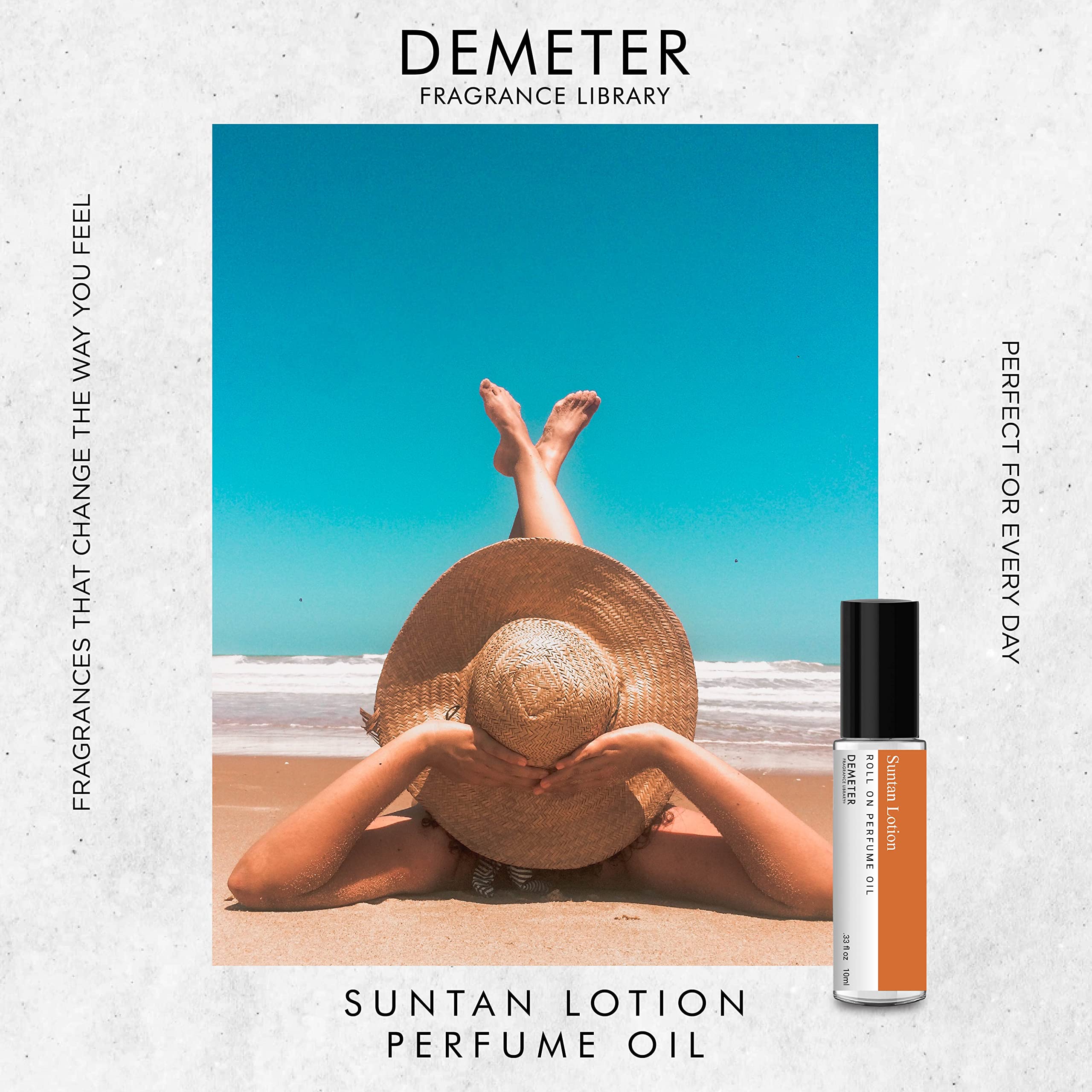 DEMETER Suntan Lotion Perfume Oil Roll on, .33 Oz, Long-Lasting