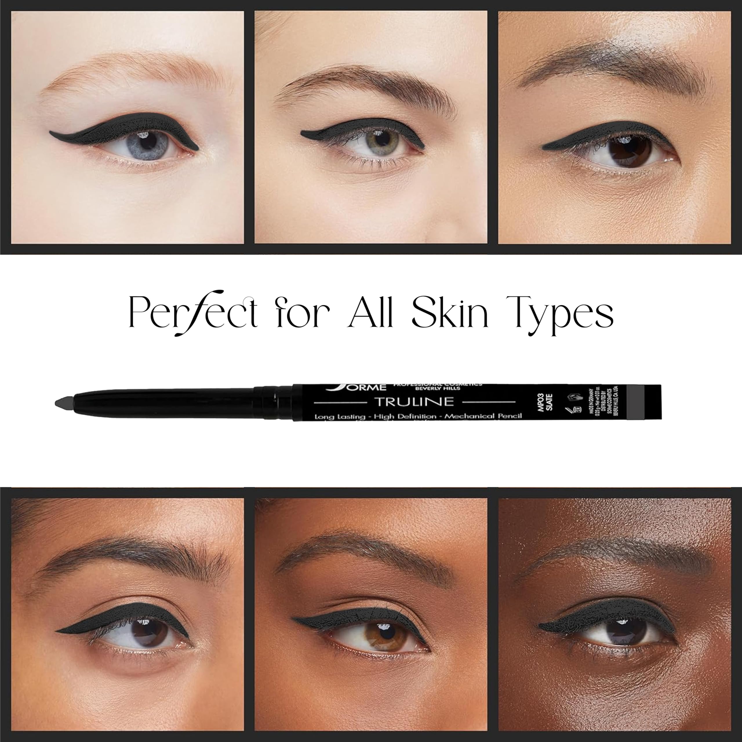 Sorme Cosmetics Truline Mechanical Eyeliner Pencil, Stone, 0.1 Ounce