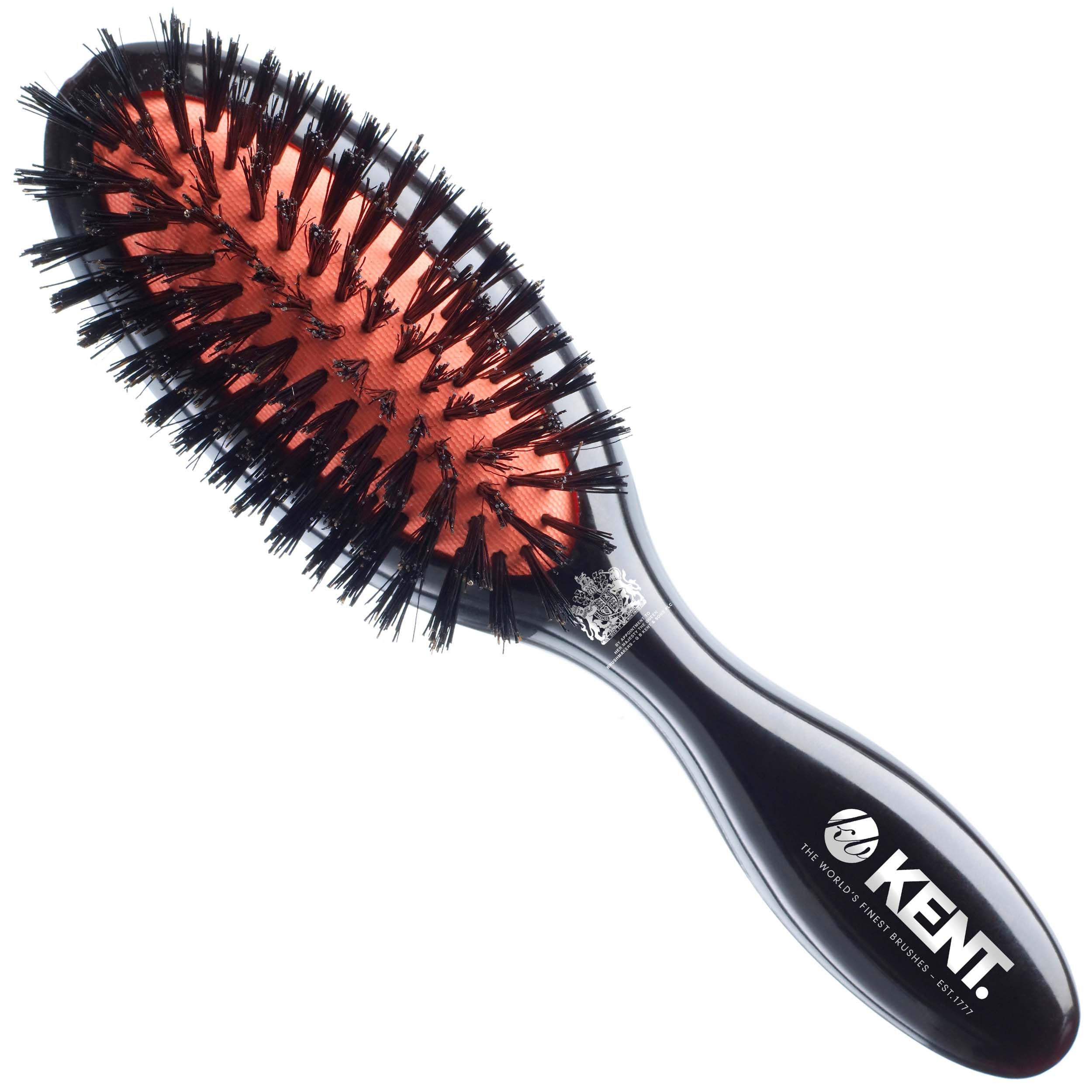 Kent Midnight Ruby Finish Pure Brislte Handbag Brush, Black