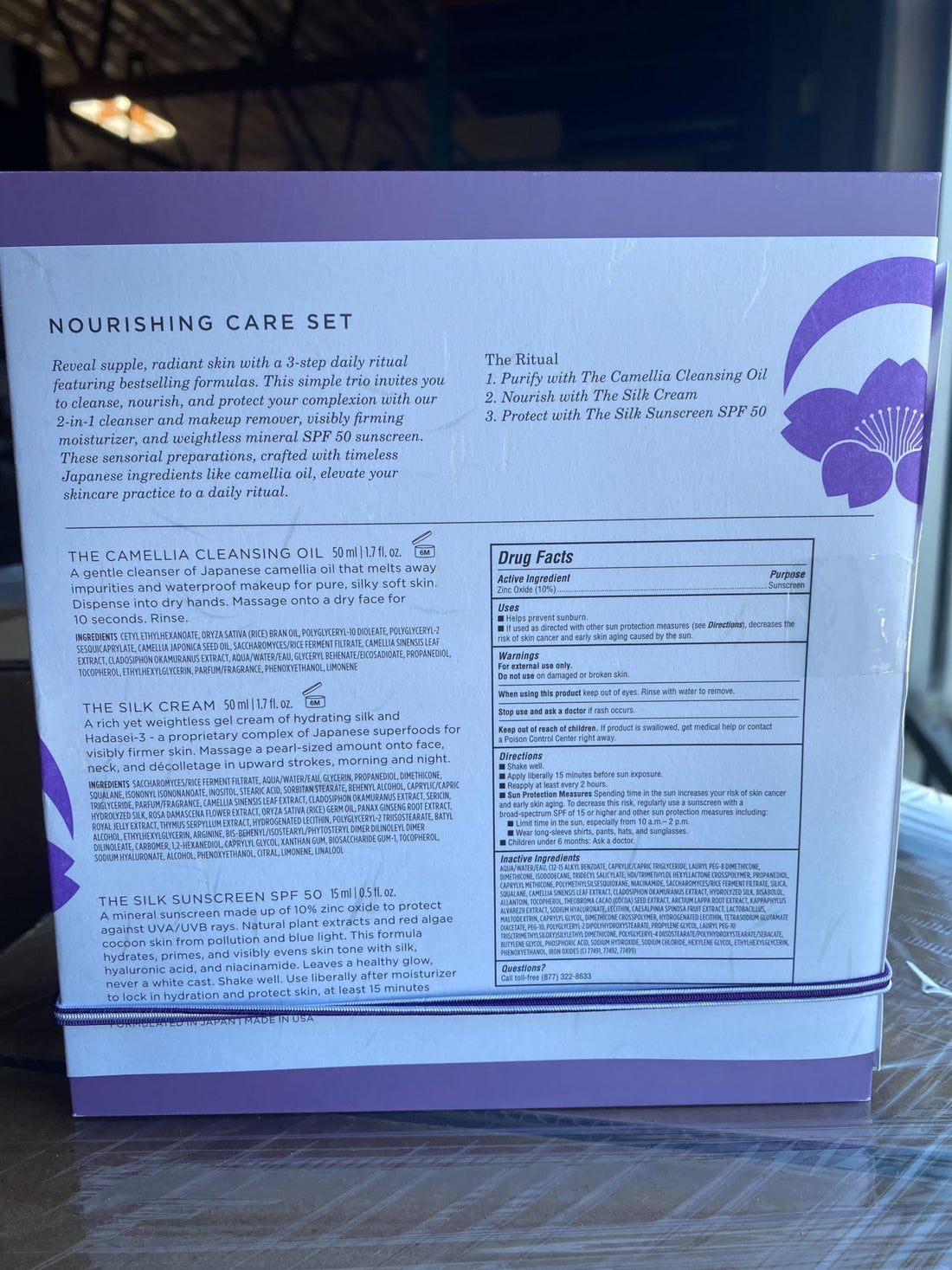 Tatcha Nourishing Care Set for Softer, Firmer-Looking Skin | Silk Cream, Mini Camellia Cleansing Oil, and Mini Silk SPF ($180 Value)