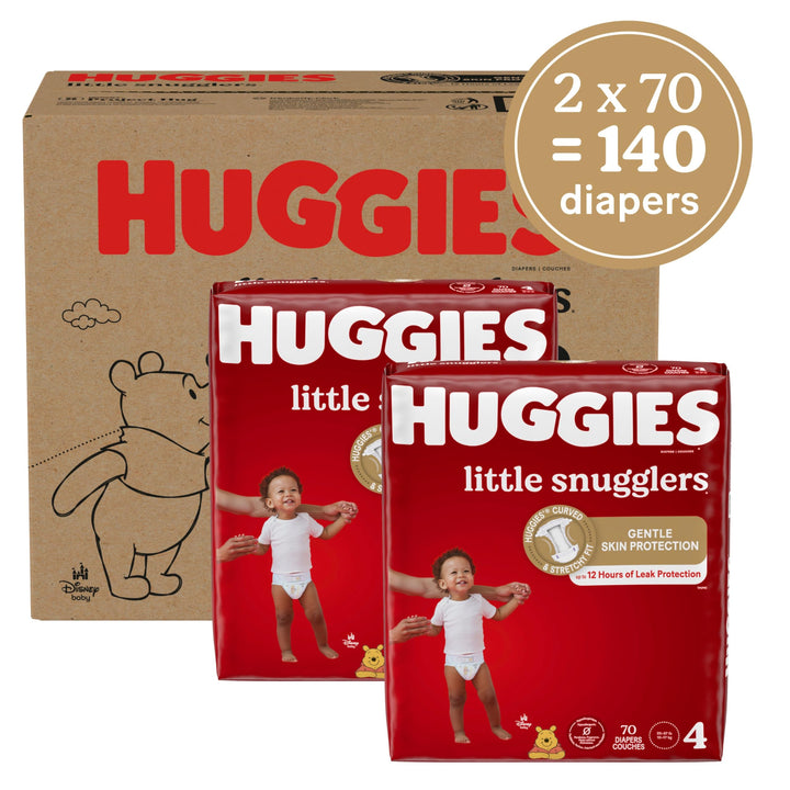 Huggies Little Snugglers Baby Diapers, Size 4, 140 Count
