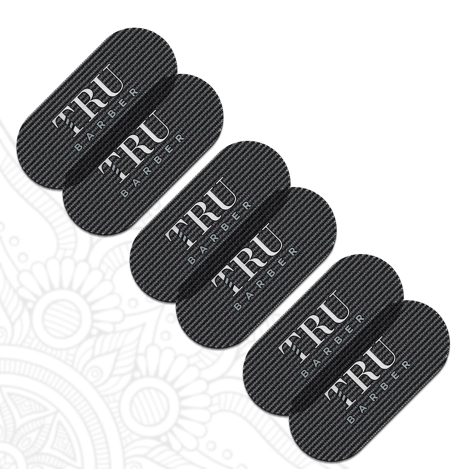 TRU BARBER HAIR GRIPPERS BUNDLE PACK 6 PCS for Men and Women - Salon and Barber, Hair Clips for Styling, Hair holder Grips (Black)