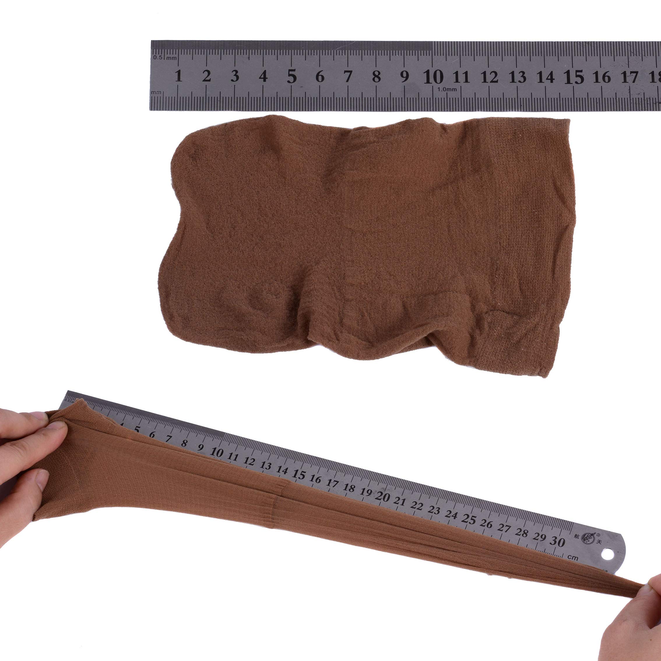 6 pieces Wig Caps Light Brown Stocking Nylon Wig Caps Stretchy Wig Caps for Women Wigs (Light Brown)