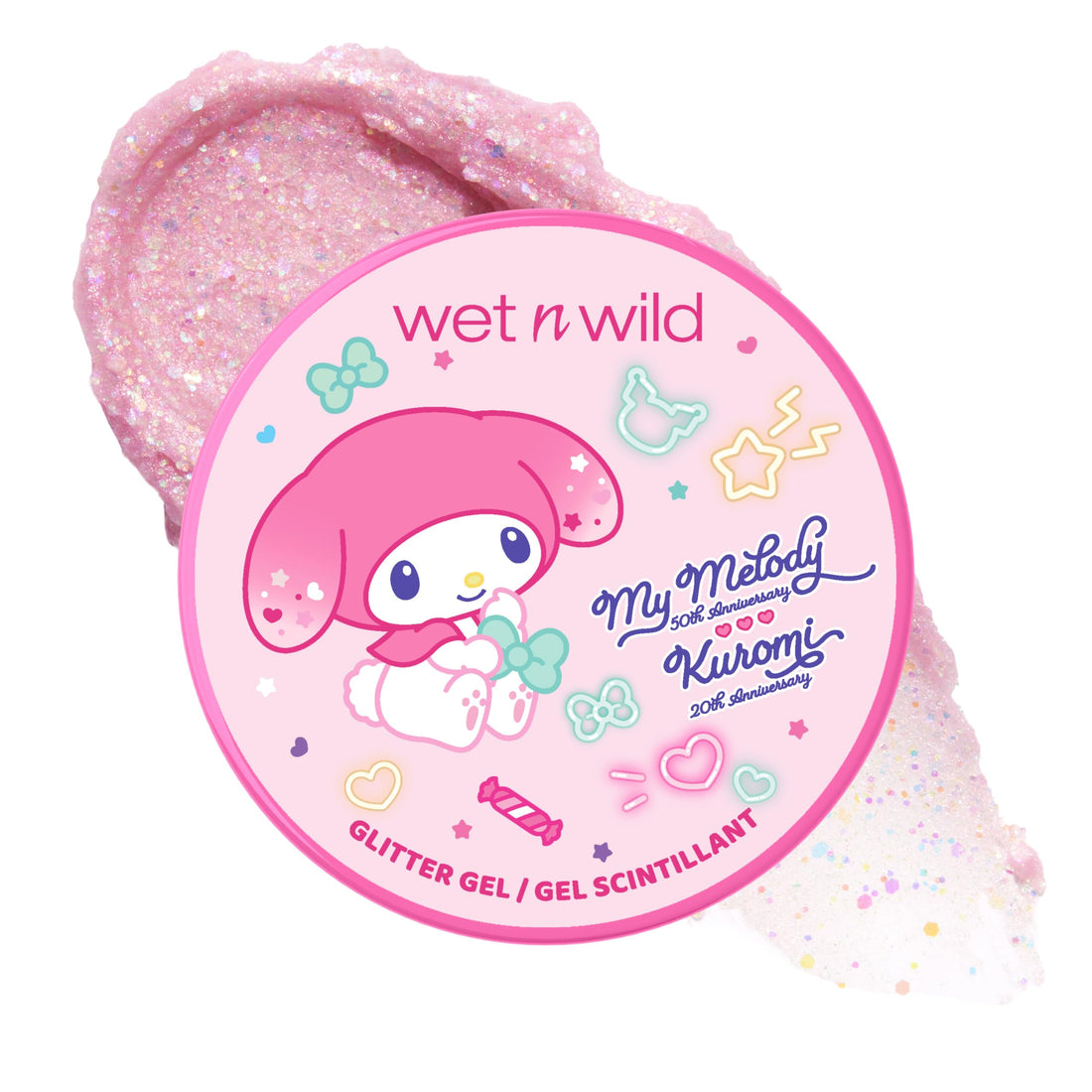 wet n wild My Melody and Kuromi Glitter Gel - Sweetheart