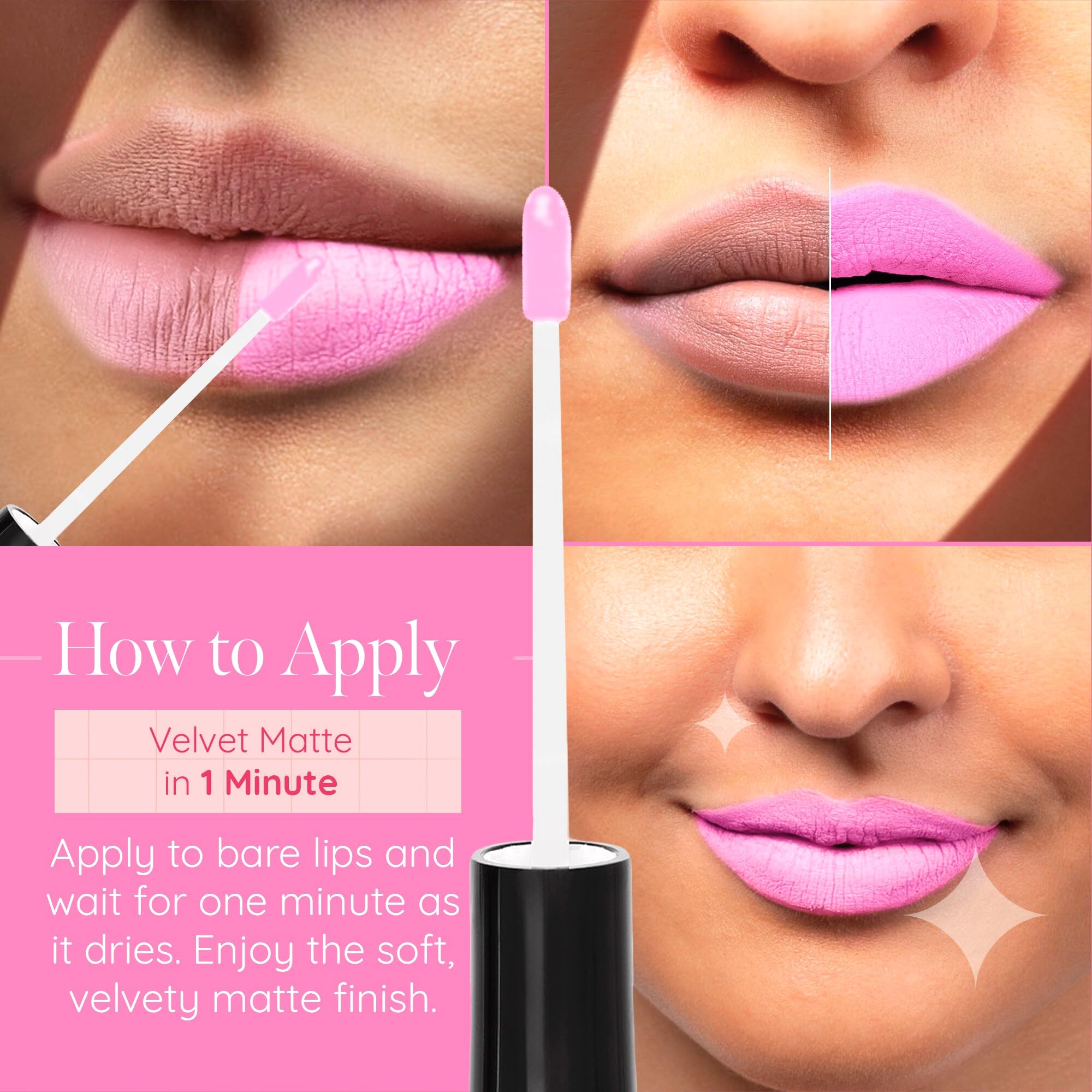 Aromi Baby Pink Matte Liquid Lipstick, Long-lasting, Light Pink Lip Color, Smudge Proof, Waterproof, Vegan and Cruelty-free Makeup, Gluten Free, Handmade