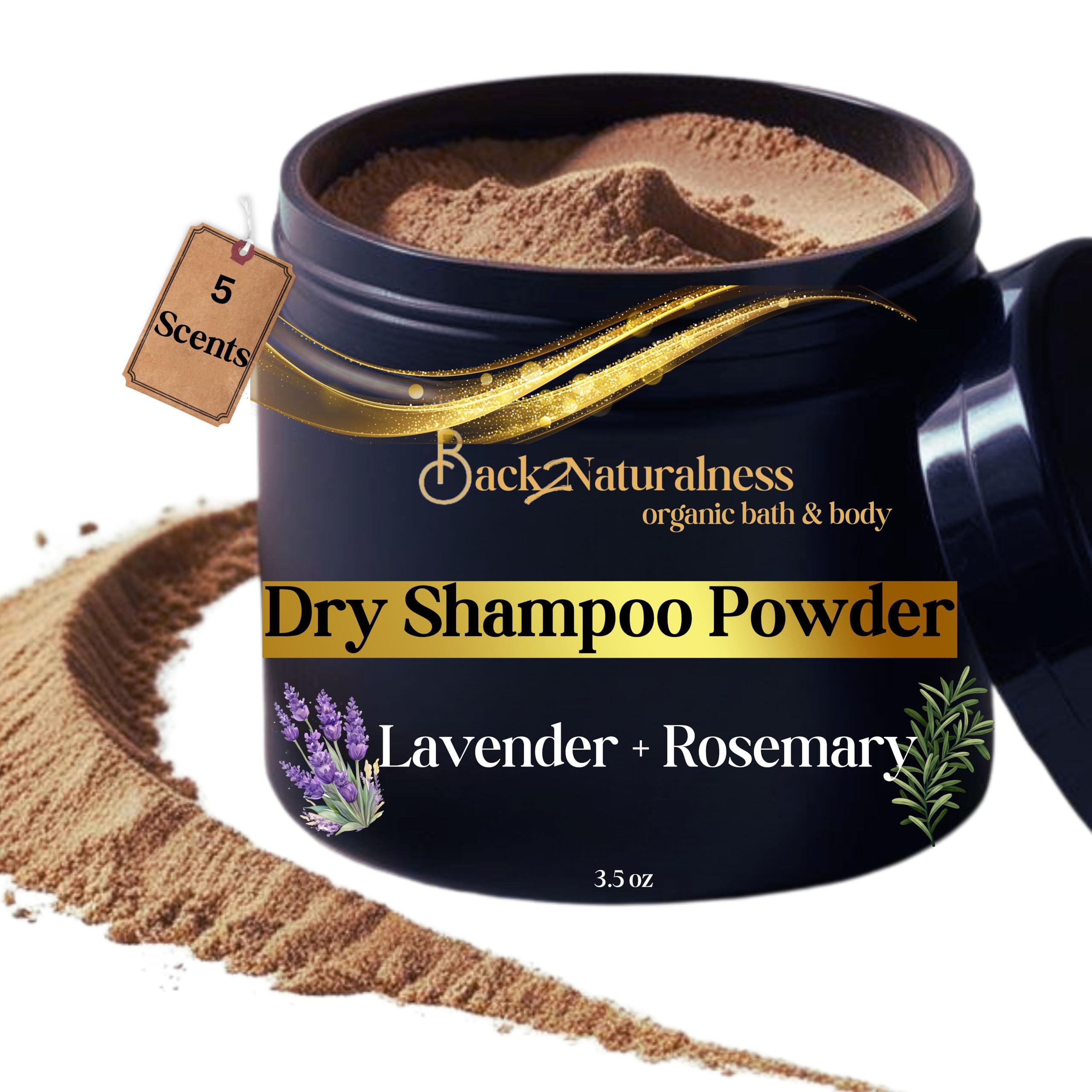 New! Dry Shampoo Powder for Women – Best Powder Dry Shampoo, Non-Toxic & Non-Aerosol – Instantly Refreshes Hair, Absorbs Oil, No White Cast, Softens & Volumizes, Residue-Free (Lavender + Rosemary)