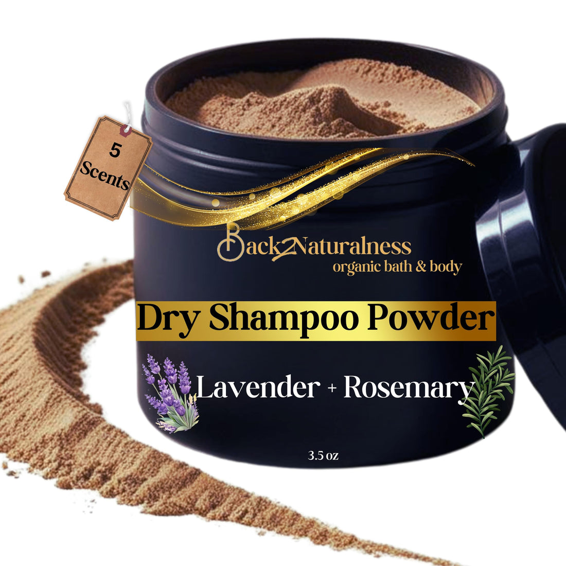 New! Dry Shampoo Powder for Women – Best Powder Dry Shampoo, Non-Toxic & Non-Aerosol – Instantly Refreshes Hair, Absorbs Oil, No White Cast, Softens & Volumizes, Residue-Free (Lavender + Rosemary)