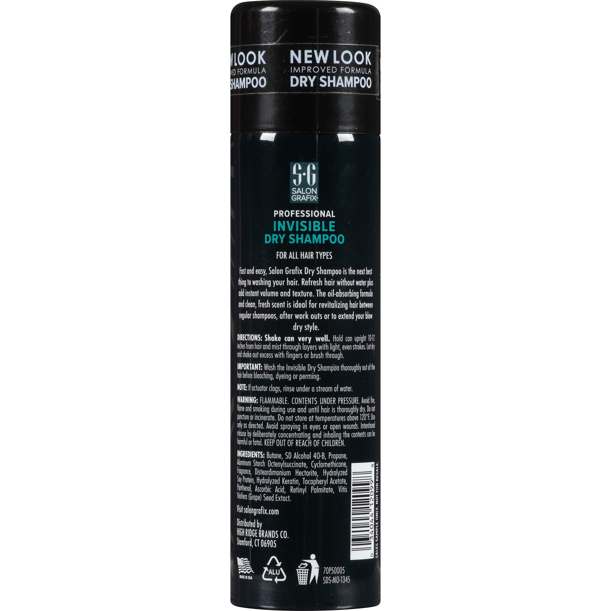 Salon Grafix Professional Invisible Dry Spray Shampoo Salon Grafix Professional Invisible Dry Spray Shampoo, Pack of 3 x 5.6 Oz.