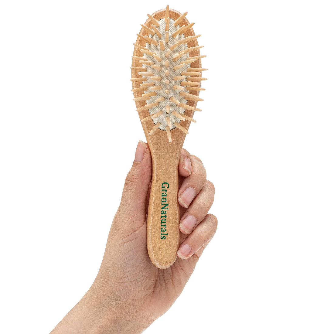 GranNaturals Detangling Wooden Bristle Hair Brush - Small, Travel Size