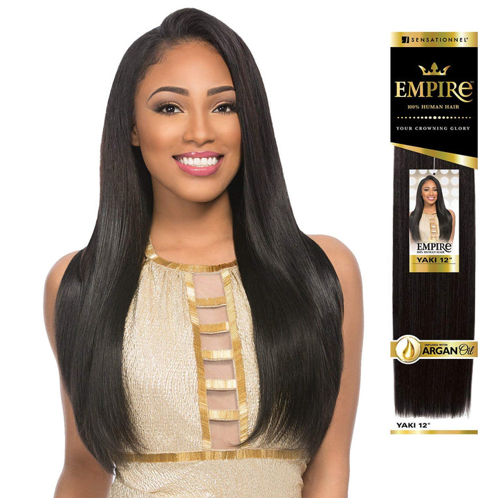EMPIRE YAKI (14, 1B) - Sensationnel 100% Human Remy Hair Yaky Weave