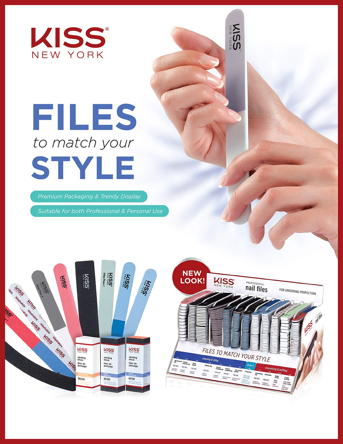 Kiss All Purpose File & Smoother (6 Pieces)