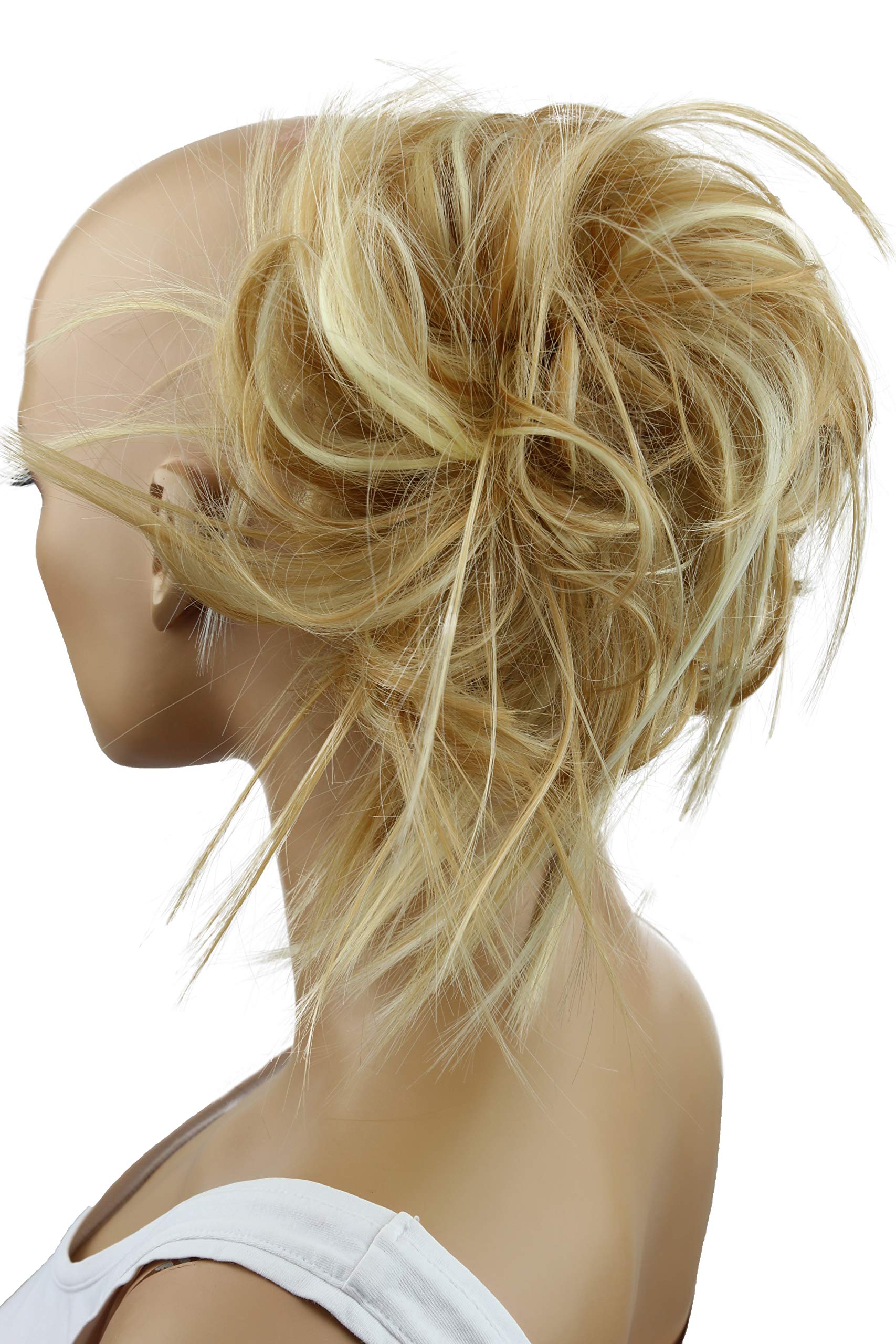 Blonde Mix #27H613 G20F: Prettyshop Hairpiece Hair Rubber Scrunchie Scrunchy Updos Voluminous Wavy Messy Bun Blonde Mix #27H613 G20F