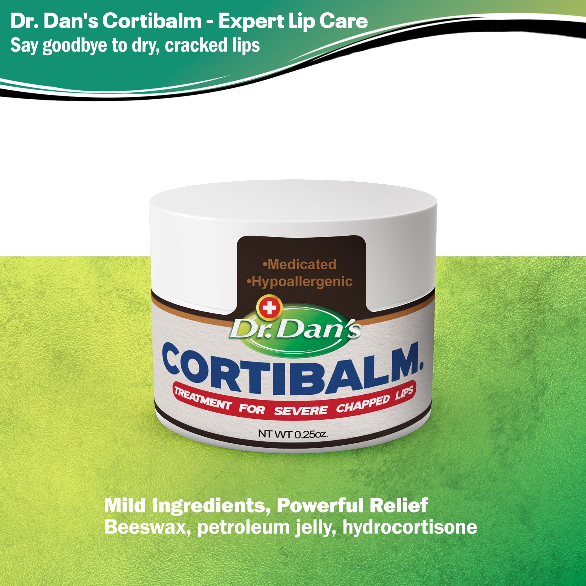 Dr Dans Corti Balm Lip Balm .25 oz Jar