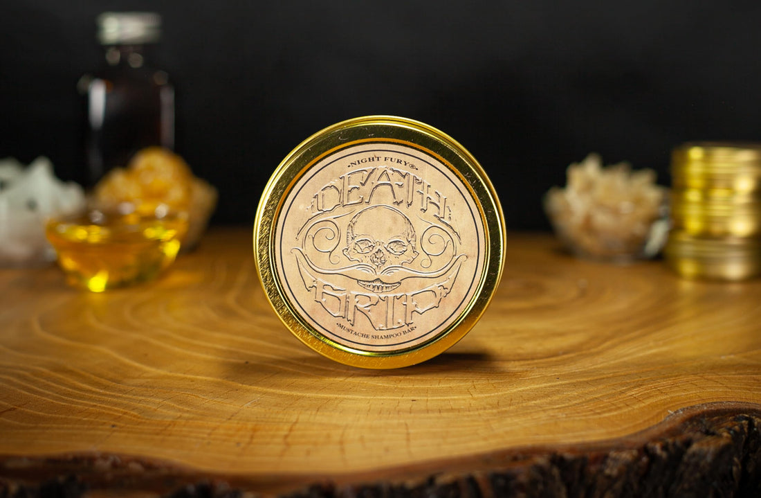 THE VINTAGE GROOMING CO. Night Fury Goat's Milk Shampoo Bar - 4oz Natural Beard & Mustache Care | Men's Face Wash