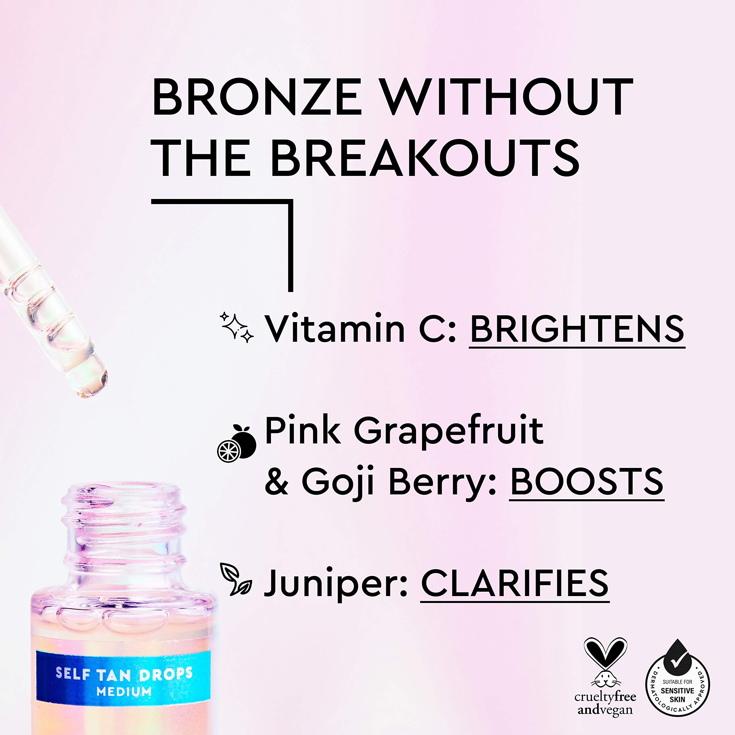 Tanologist Face and Body Drops - Illuminating Self-Tan Drops, 30ml - Cruelty & Toxin Free - Medium