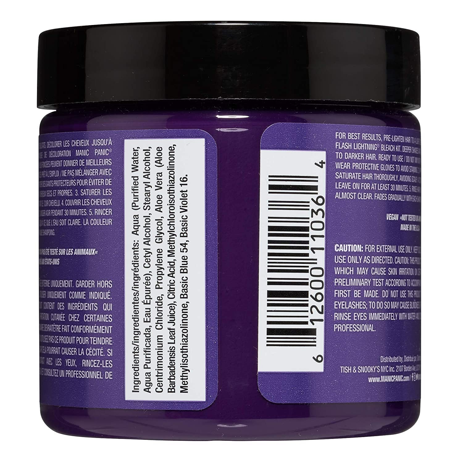 Manic Panic Semi-Permament Haircolor Electric Amethyst 4oz (3 Pack)