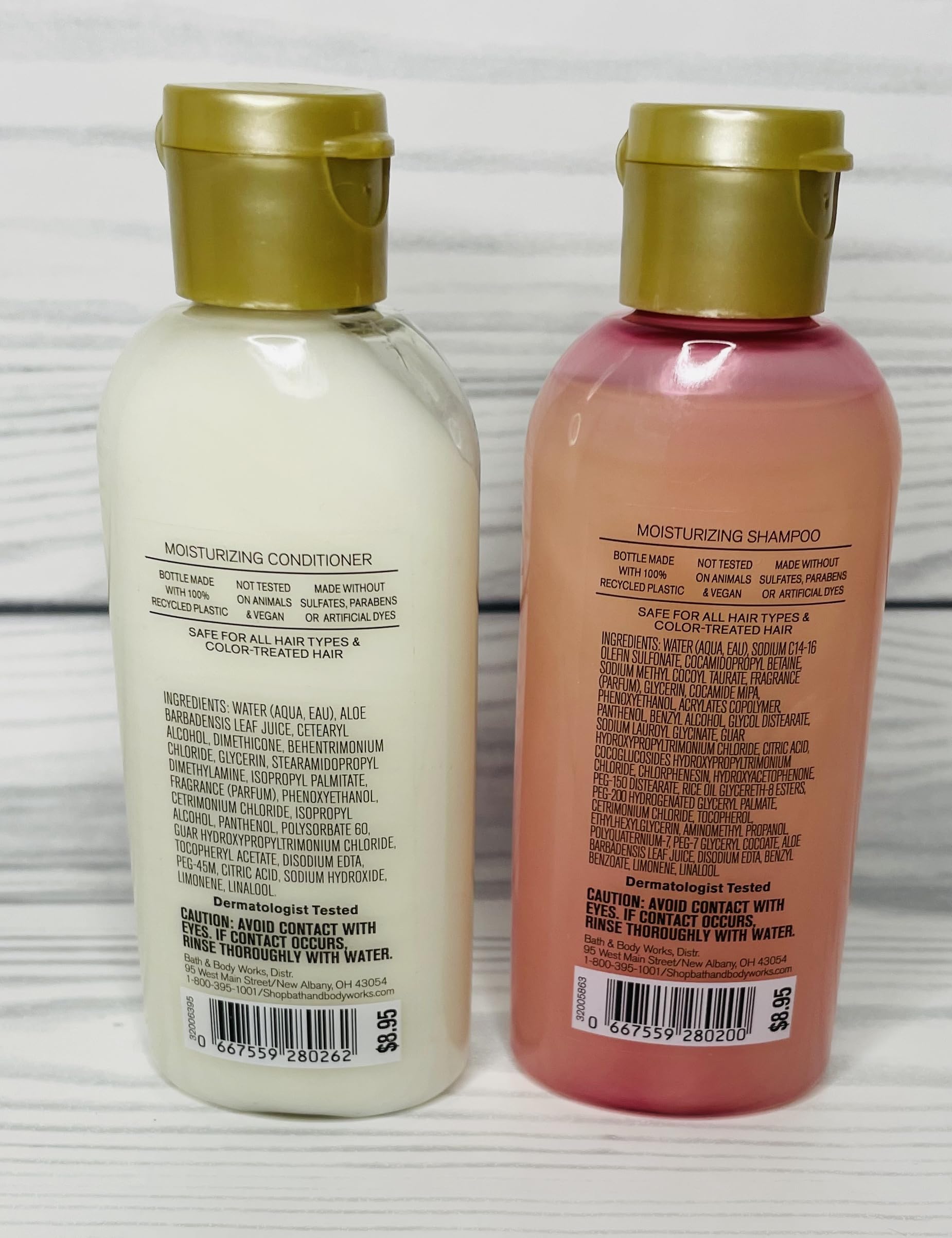 Bath and Body Works Champagne Toast Travel Size Shampoo and Conditioner Set of 2