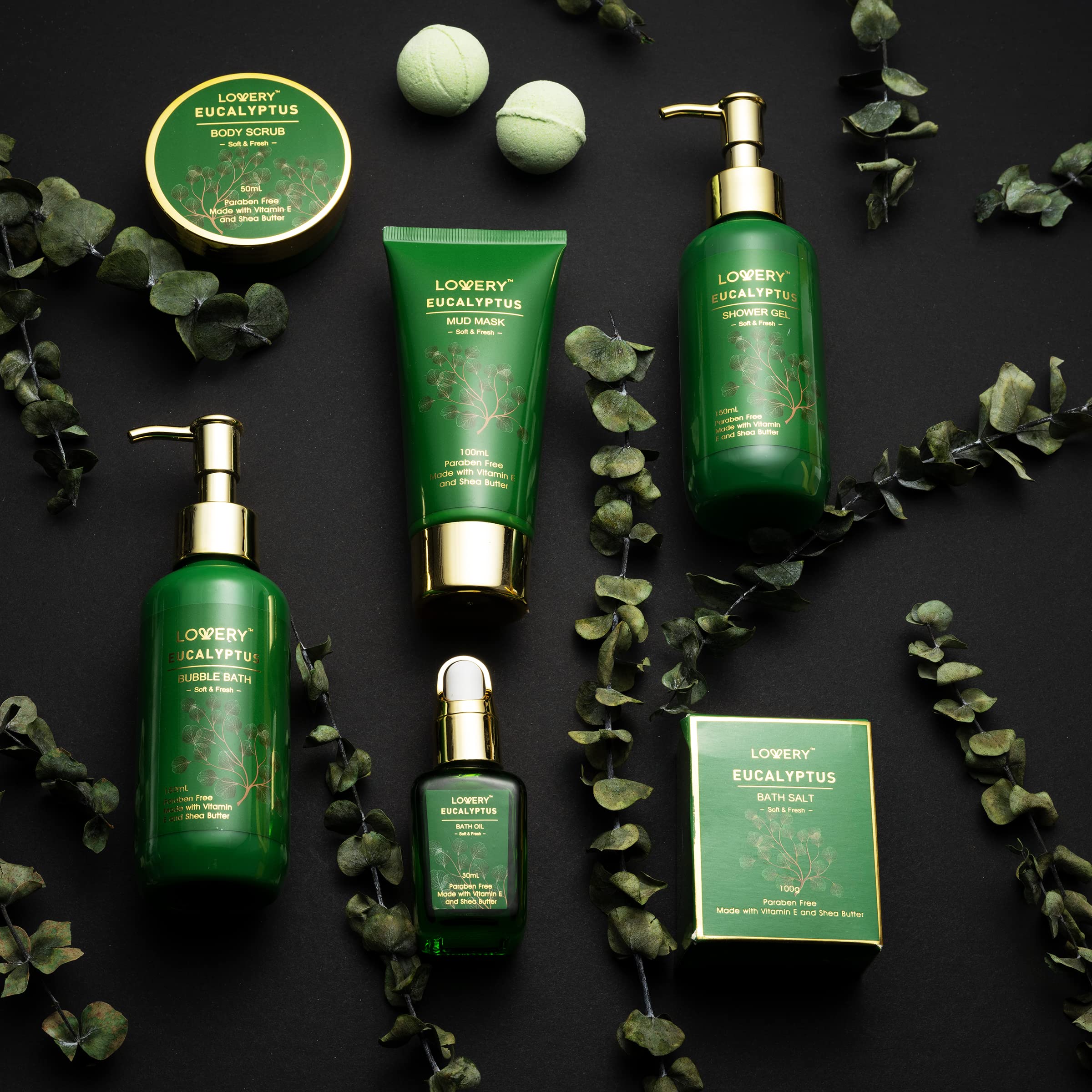 Birthday Gifts for Women & Men Who Have Everything, Eucalyptus Spa Gift Baskets for Women, Mom, 16pc Bath Gift Set for Birthday Gifts for Women, Body Self Care Set for Pampering & Relaxation Basket