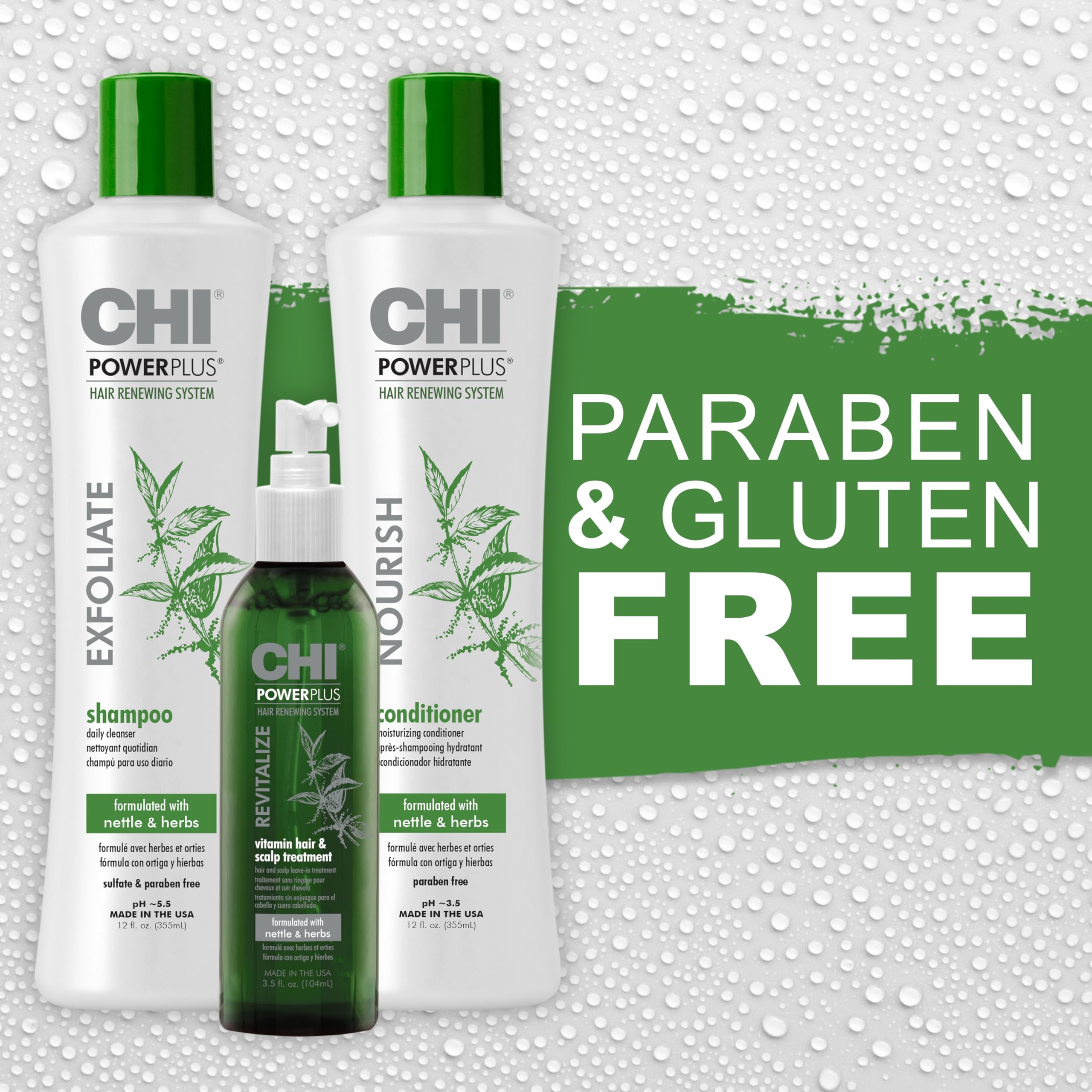 CHI Powerplus Starter Kit with Shampoo, Conditioner and Scalp Treatment