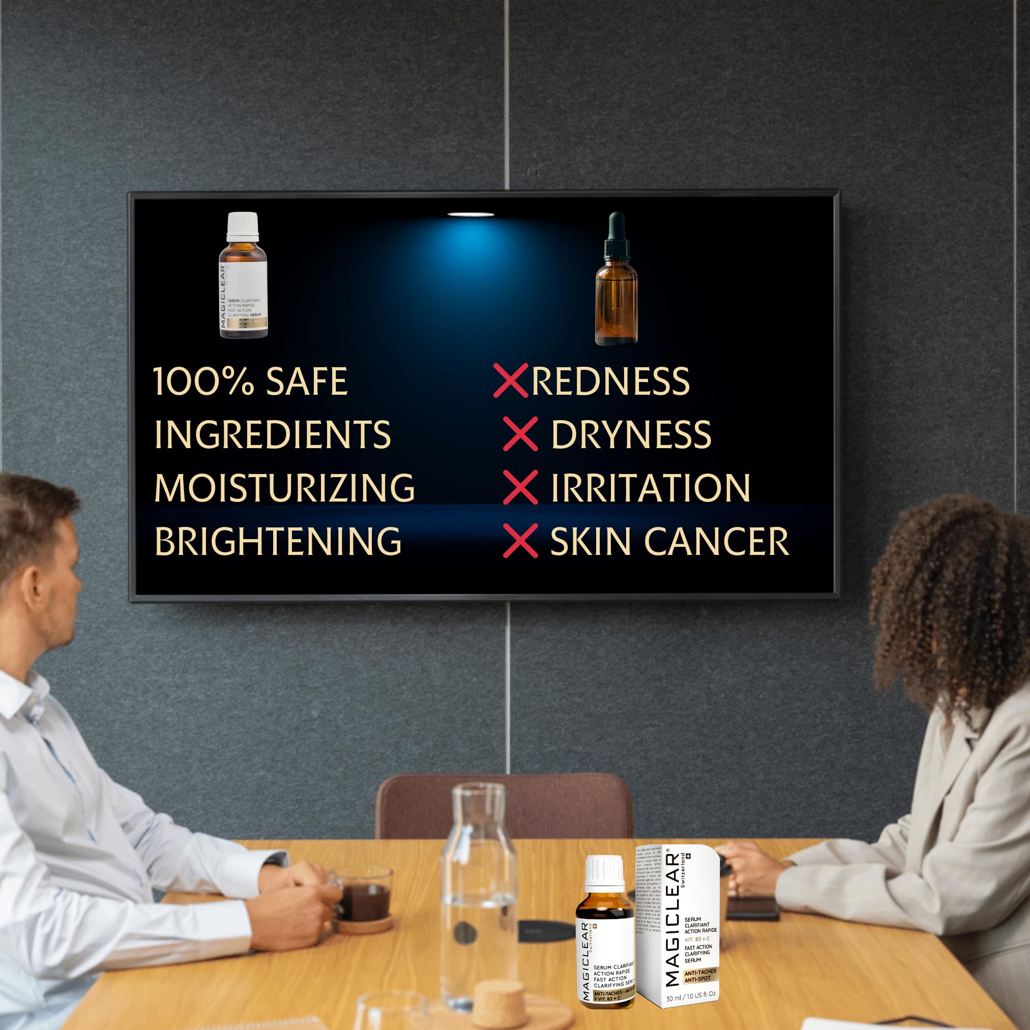 Luxury Swiss Dark Spot Remover for Face Body Serum Age Sun Brown Spot Freckles Corrector Melasma treatment Anti aging Skin Vitamin C + Niacinamide organic Magiclear