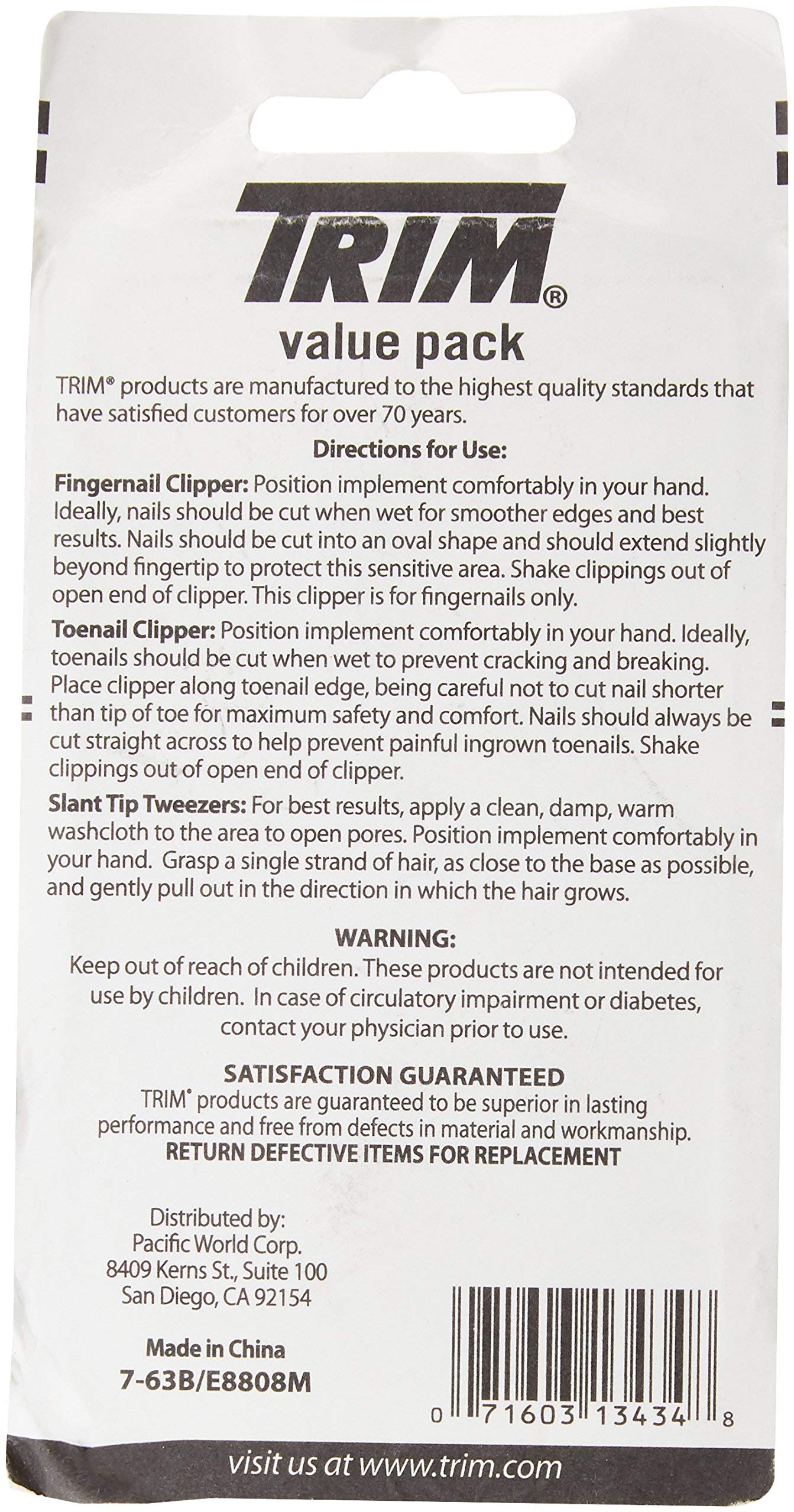 Trim Toenail Clipper + Fingernail Clipper + Slant Tip