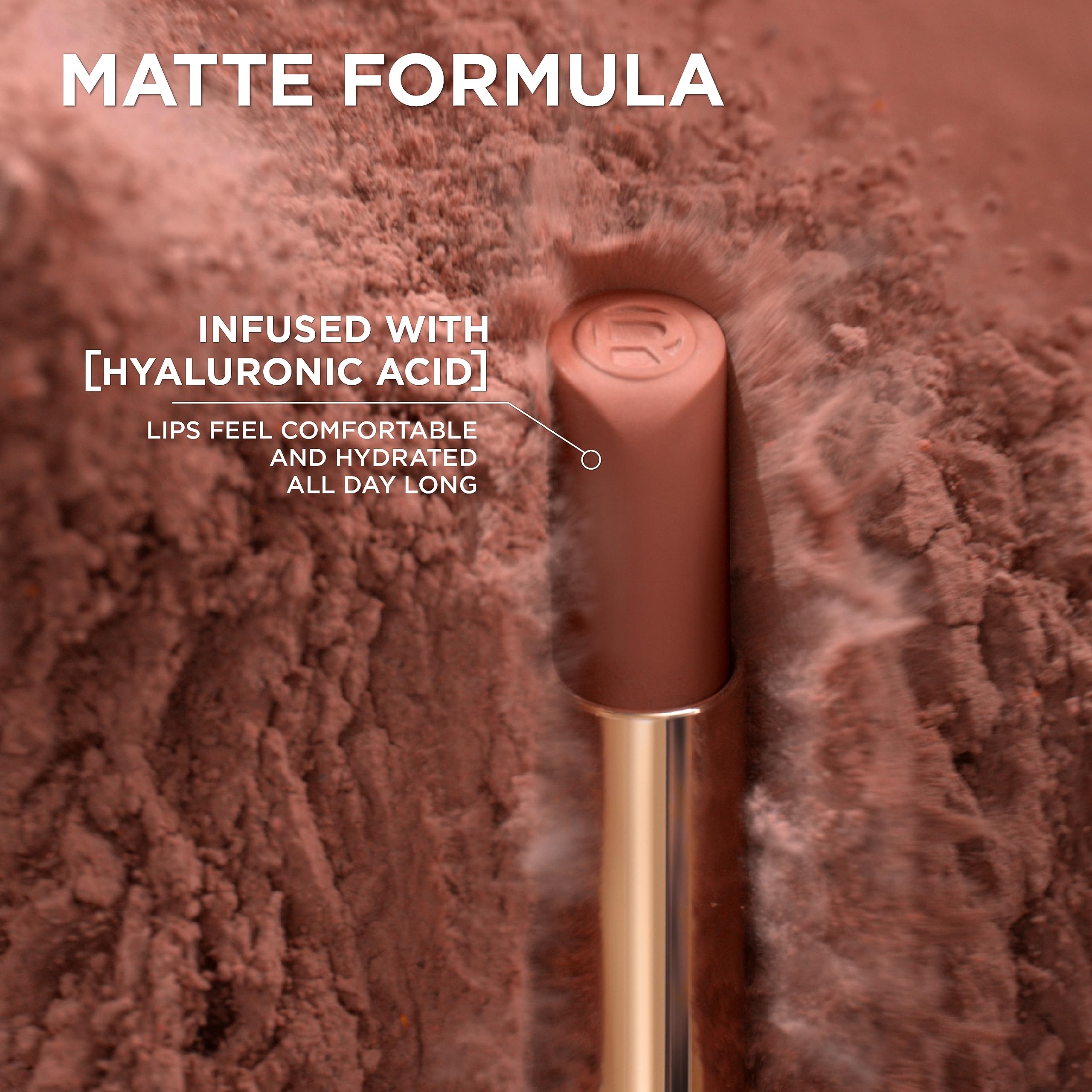 L'Oreal Paris Colour Riche Intense Volume Matte Lipstick, Lip Makeup Infused with Hyaluronic Acid for up to 16HR Wear, Worth It Intense, 0.06 Oz