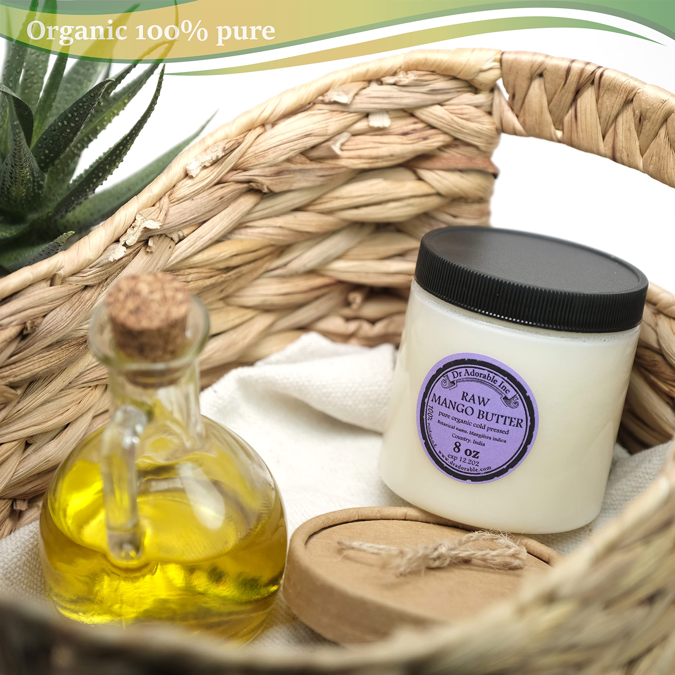 Dr Adorable - 8 oz - Mango Butter - Pure Natural Premium Organic Raw