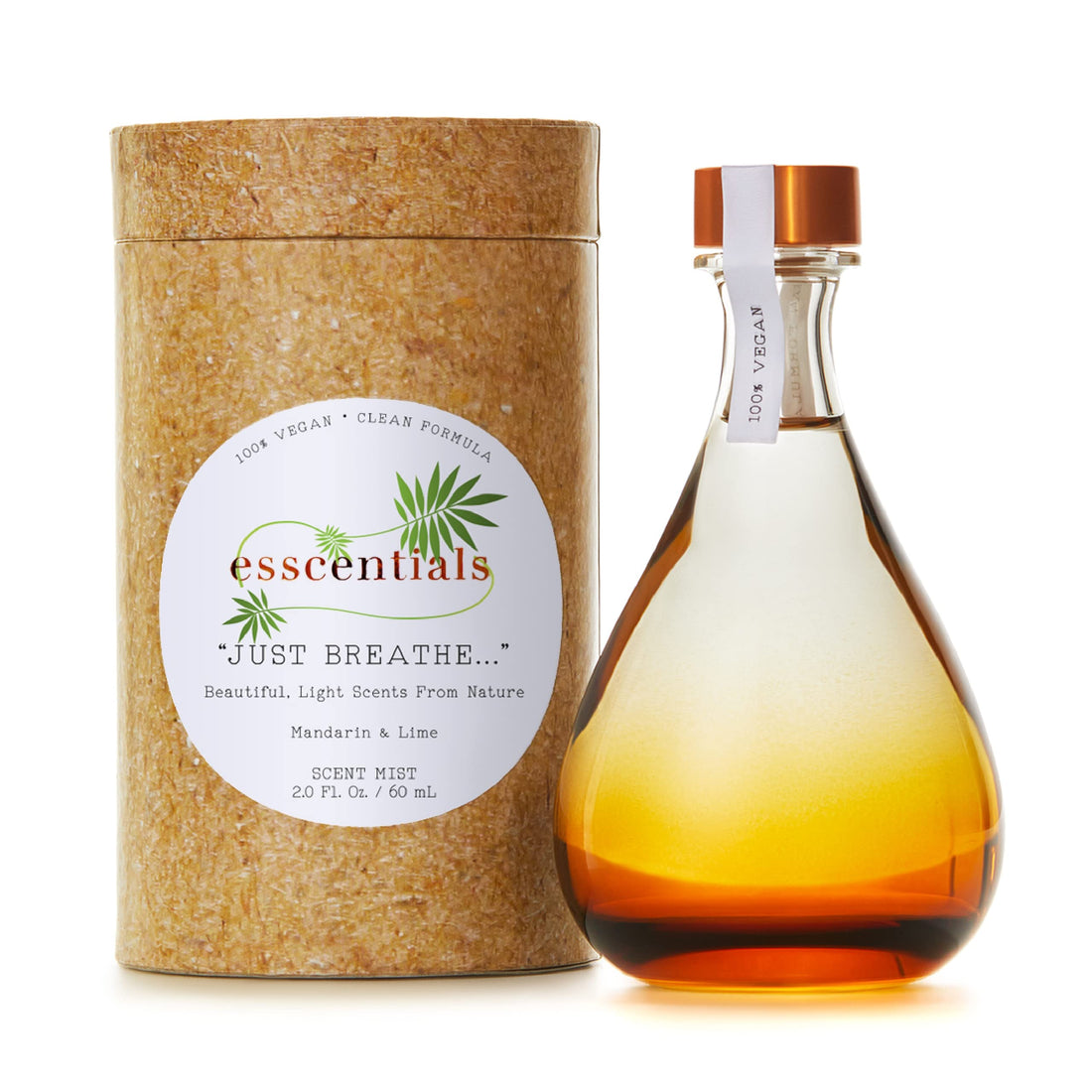 ESSCENTIALS Just Breathe. Fragrance Mist | Light, Buildable, Spray Fragrance Featuring Subtle Notes Of Mandarin & Lime, 2.0 oz / 60mL