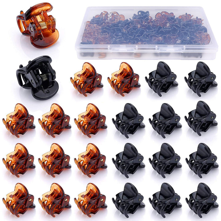 48 Pcs Mini Hair Clips for Girls and Womenï¼Ë†Black and Brown)