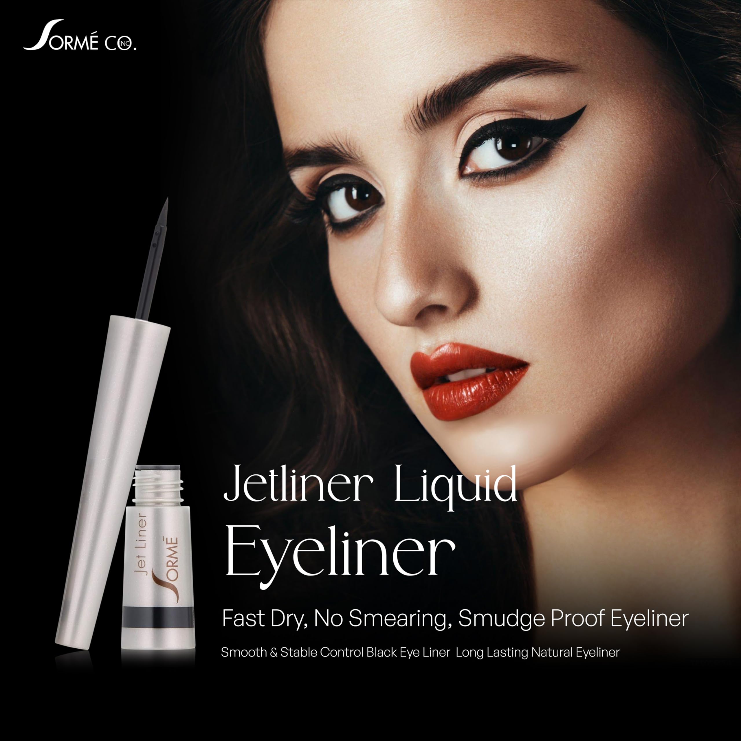 Sorme Cosmetics Jetliner Eye Liner, Black, 0.08 Ounce