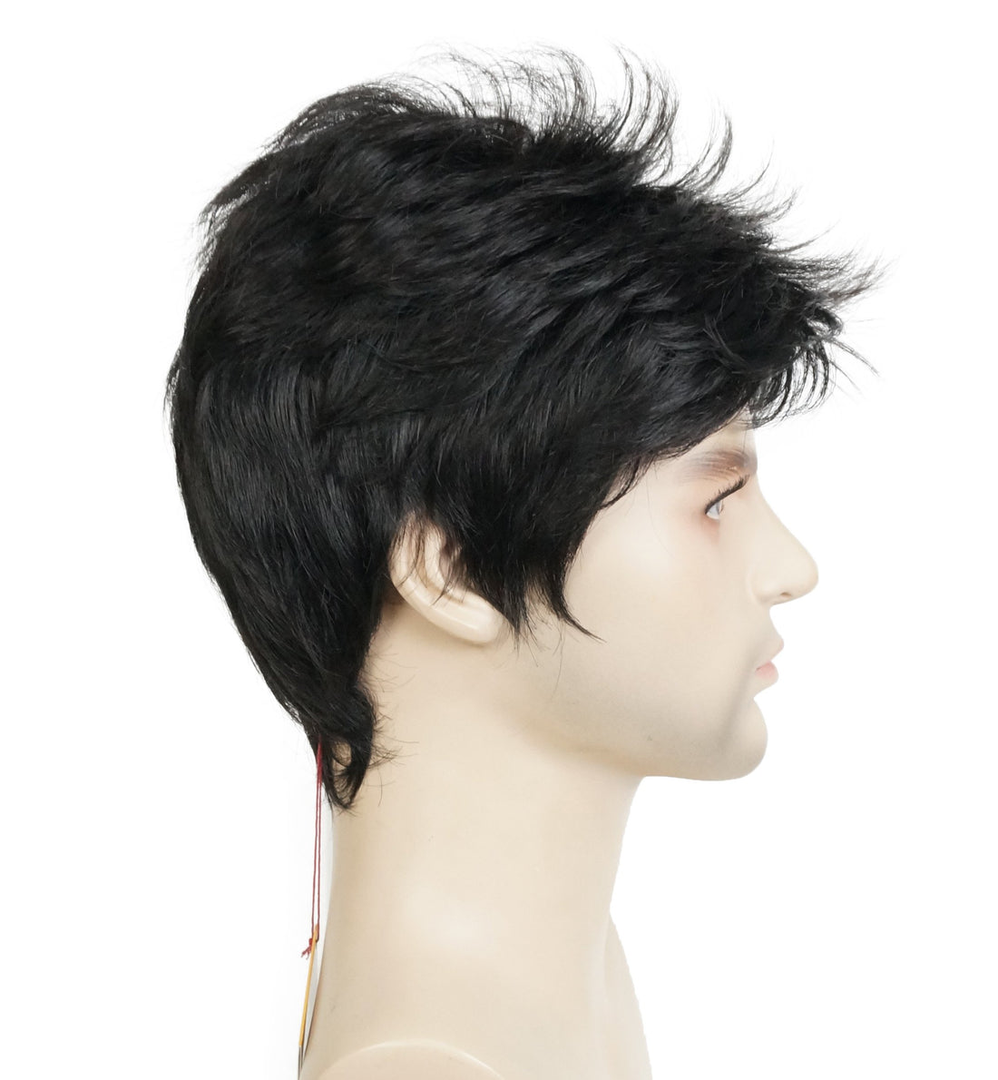 Lydell Men Wig Natural Black Short Straight Hair Synthetic Full Wigs