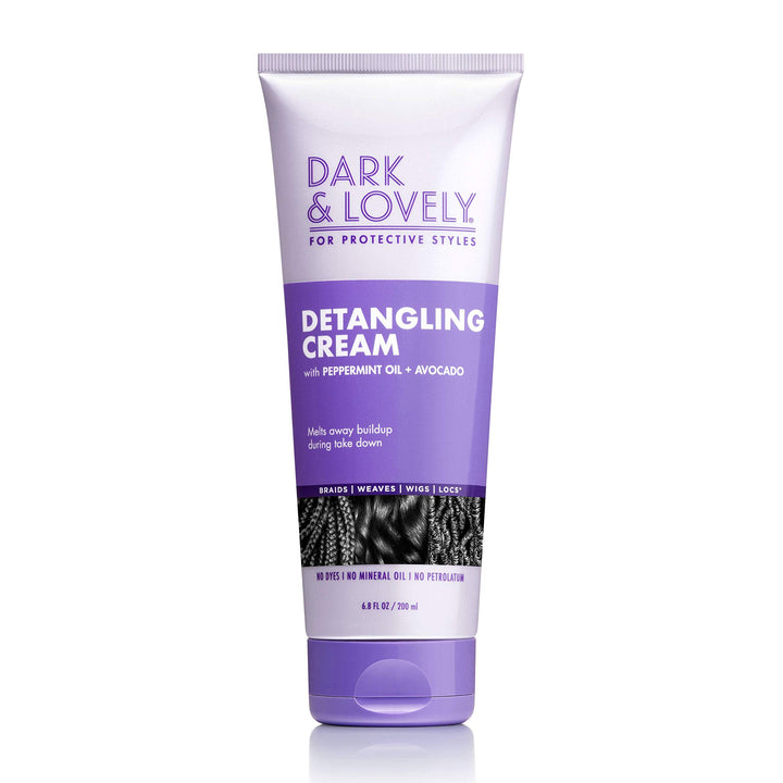 Dark and Lovely For Protective Styles Detangling Cream With Peppermint and Avocado Oil for Braids, Weaves, Wigs and Locs No Dyes, No Mineral Oil, No Petrolatum SoftSheen-Carson 6.8 Fl Oz