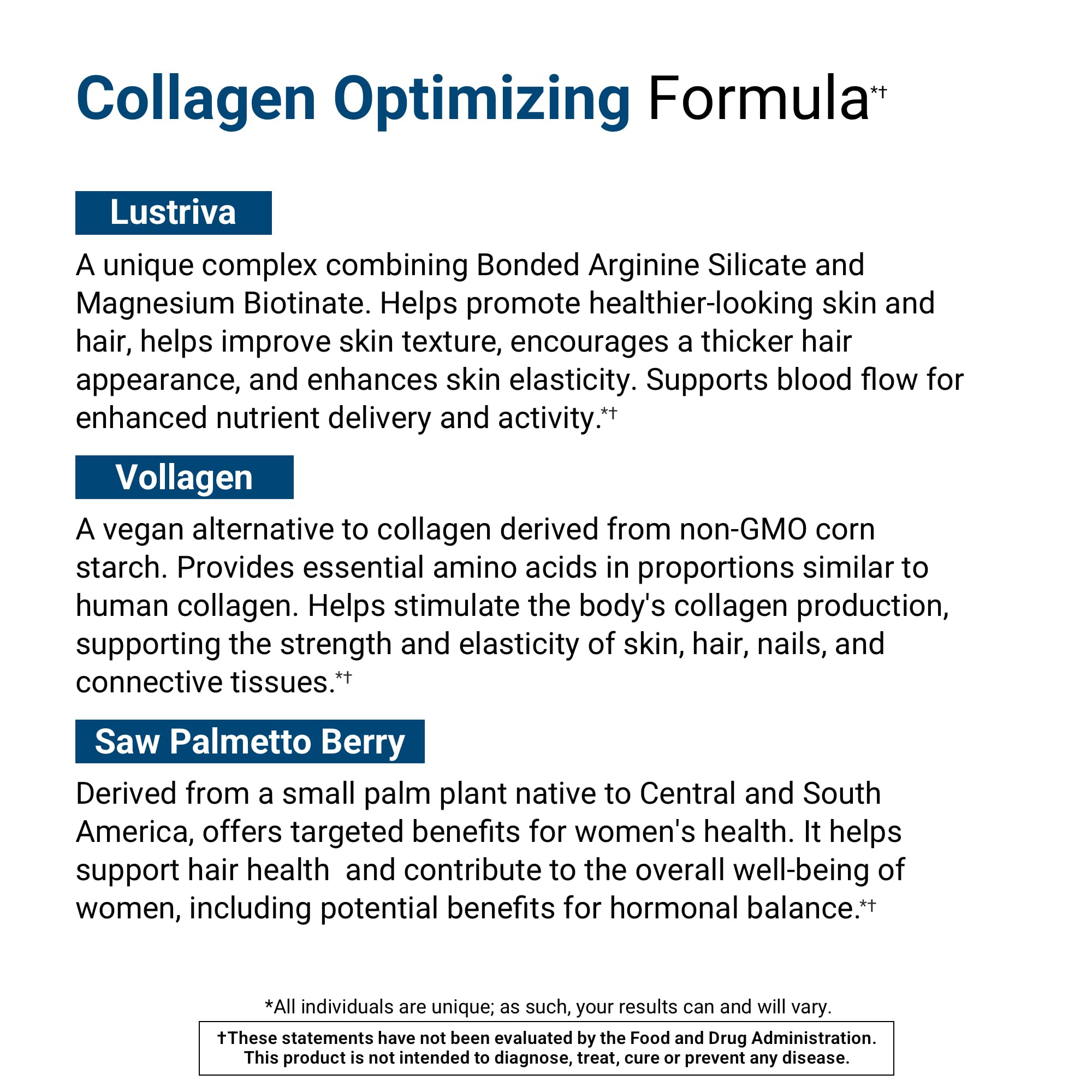 ACTIVATEDYOU Bio Collagen Complex - Plant-Based Collagen with Highly Absorbable Biotin to Support Youthful Skin, Hair Health, Muscle Strength - Vegan Formula with Lustriva & Saw Palmetto (30 servings)