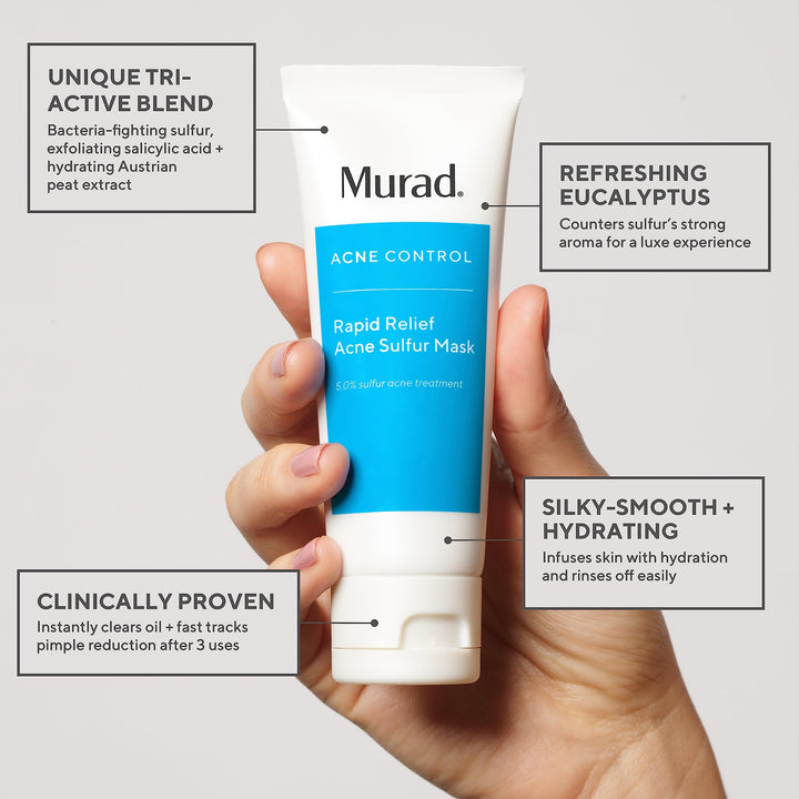Murad Target Breakouts + Scars (3 Piece Value Set) - Acne Sulfur Mask, Acne Spot Treatment, Invisiscar Resurfacing Treatment - Facial Acne Regimen to Target and Minimize Acne Scars