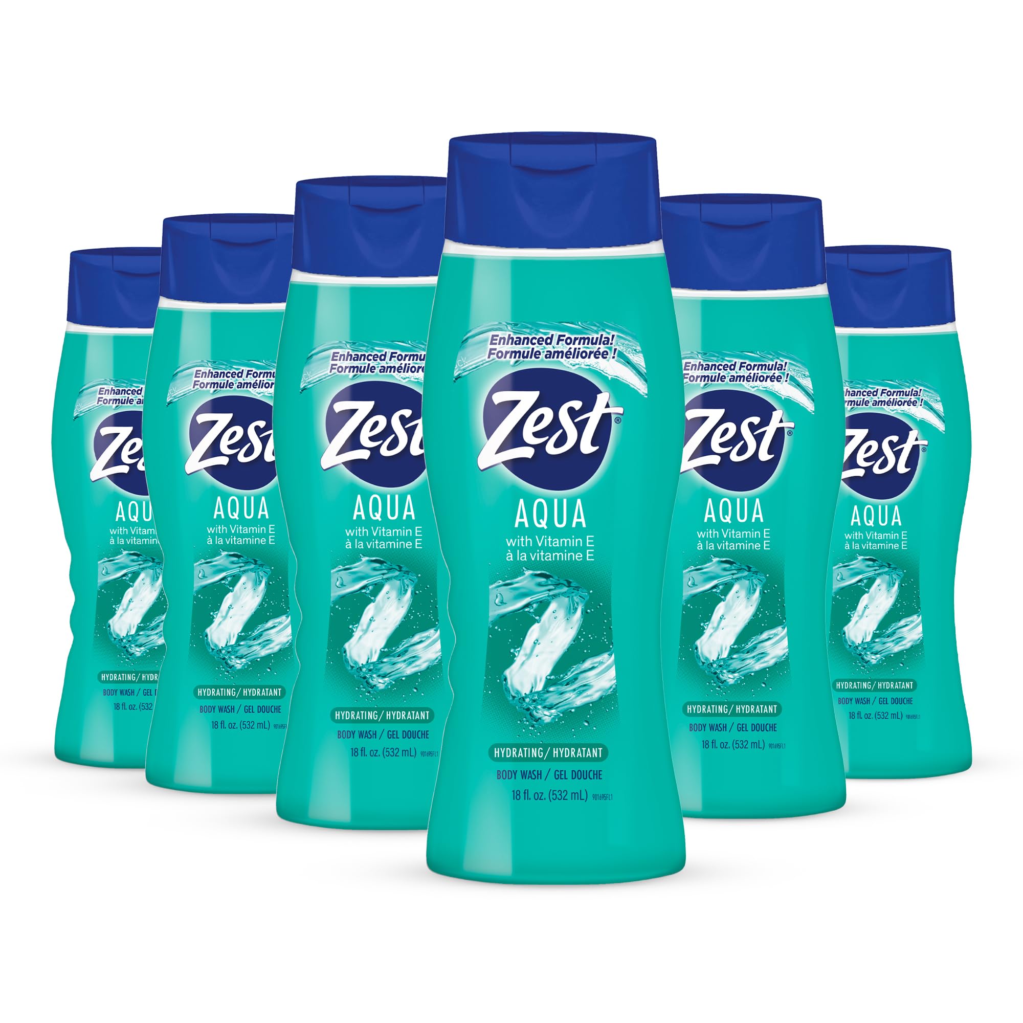 ZEST BODYWASH AQUA 18 OZ (Pack of 6)