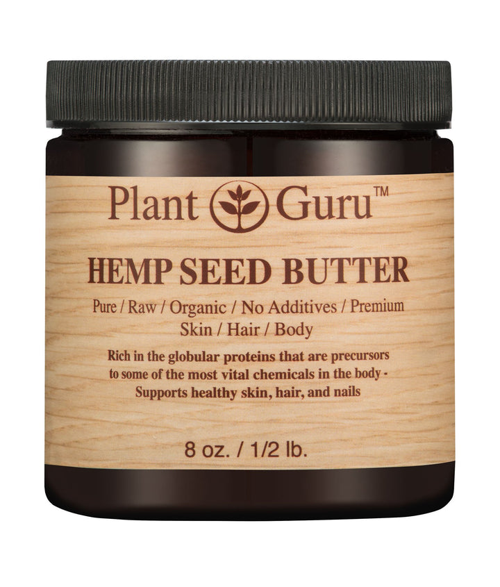 Hemp Seed Butter 8 oz. 100% Pure Raw Fresh Natural Cold Pressed. Skin Body and Hair Moisturizer, DIY Creams, Balms, Lotions, Soaps.