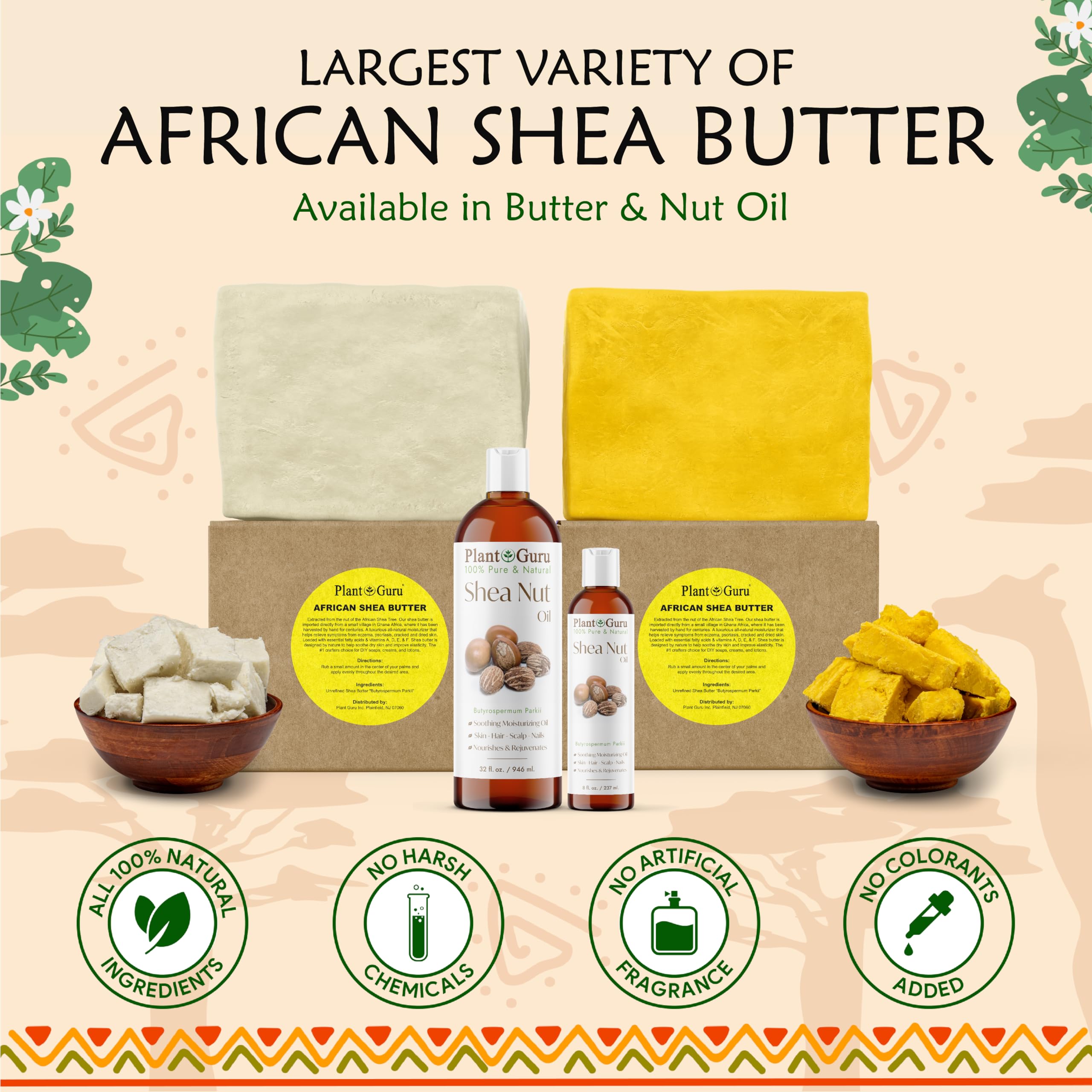 African Shea Butter Raw Unrefined 100% Pure Natural Organic Ivory Grade A - 4 oz - DIY Body Butters, Lotion, Cream, lip Balm & Soap Making Supplies, Eczema & Psoriasis Aid, Stretch Mark Product