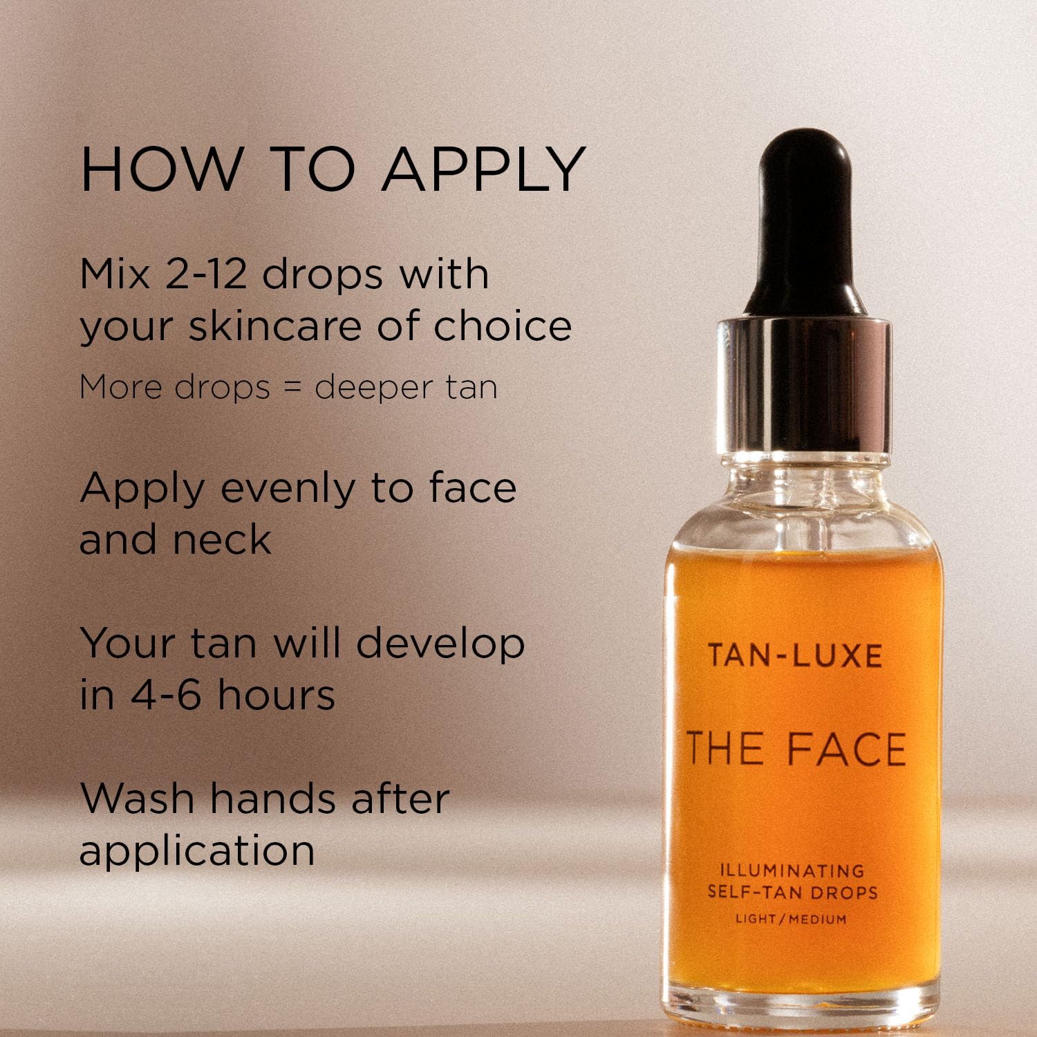Tan-Luxe The Face Illuminating Self-Tan Drops 30 ml Light / Medium