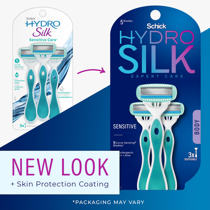 Schick Hydro Silk Disposable Razors, 3 each by Schick