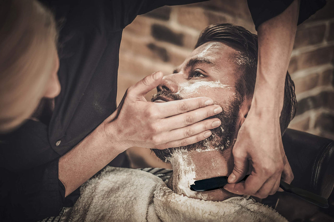 100 BLADES + Facón Professional Classic Japanese Straight Edge Barber Razor - Salon Quality Cut Throat Shavette