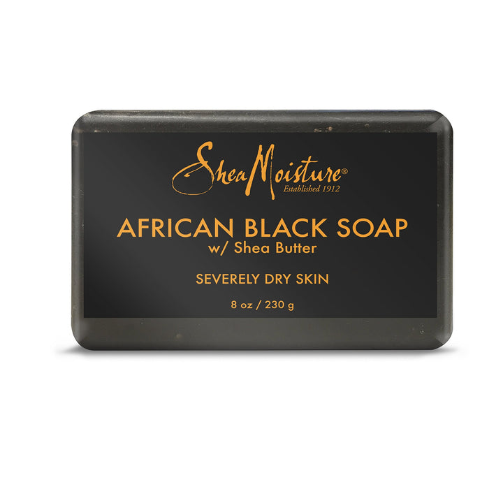Shea Moisture African Black Soap With Shea Butter 8 oz (Pack of 3)
