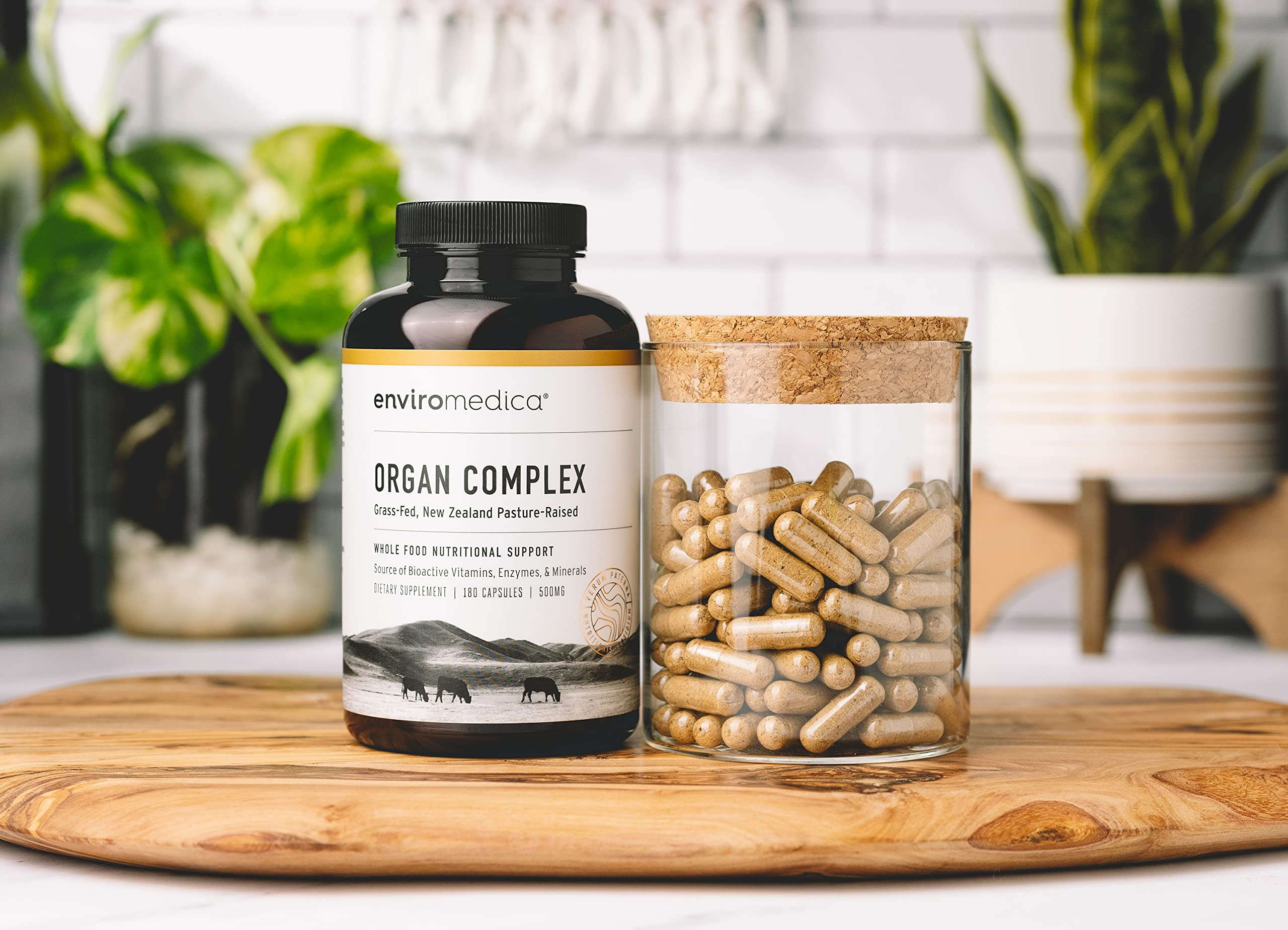 Enviromedica Grass-Fed Organ Complex: Freeze-Dried Beef Liver, Kidney, Heart, and Pancreas (180 ct)