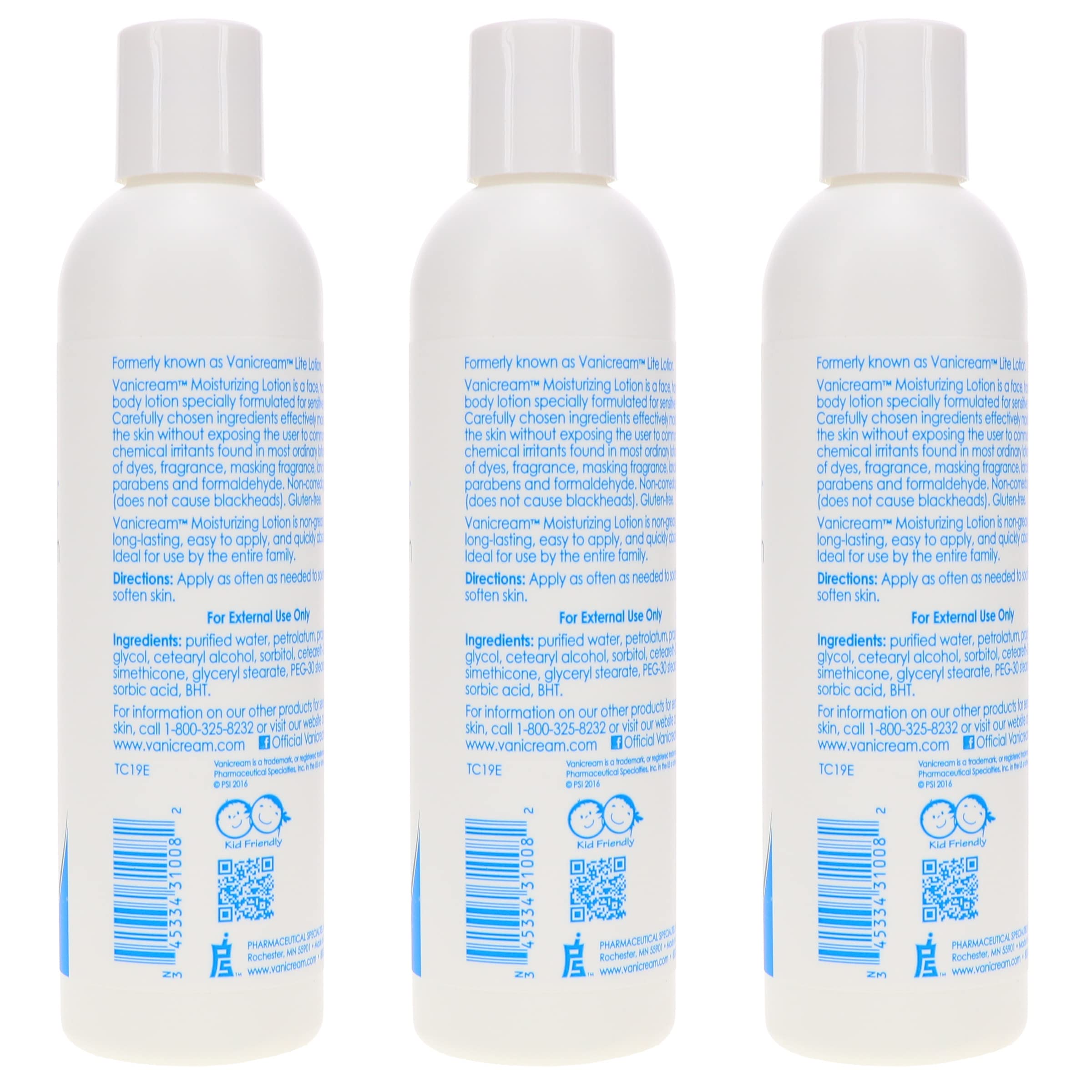 Vanicream Vanicream Lite Lotion For Sensitive Skin - 8 Oz (Pack of 3)