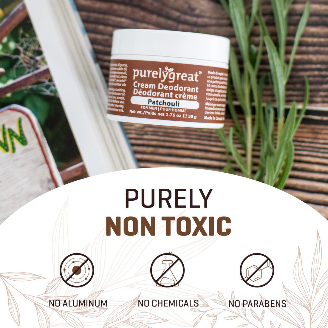 Natural Deodorant For Men Patchouli