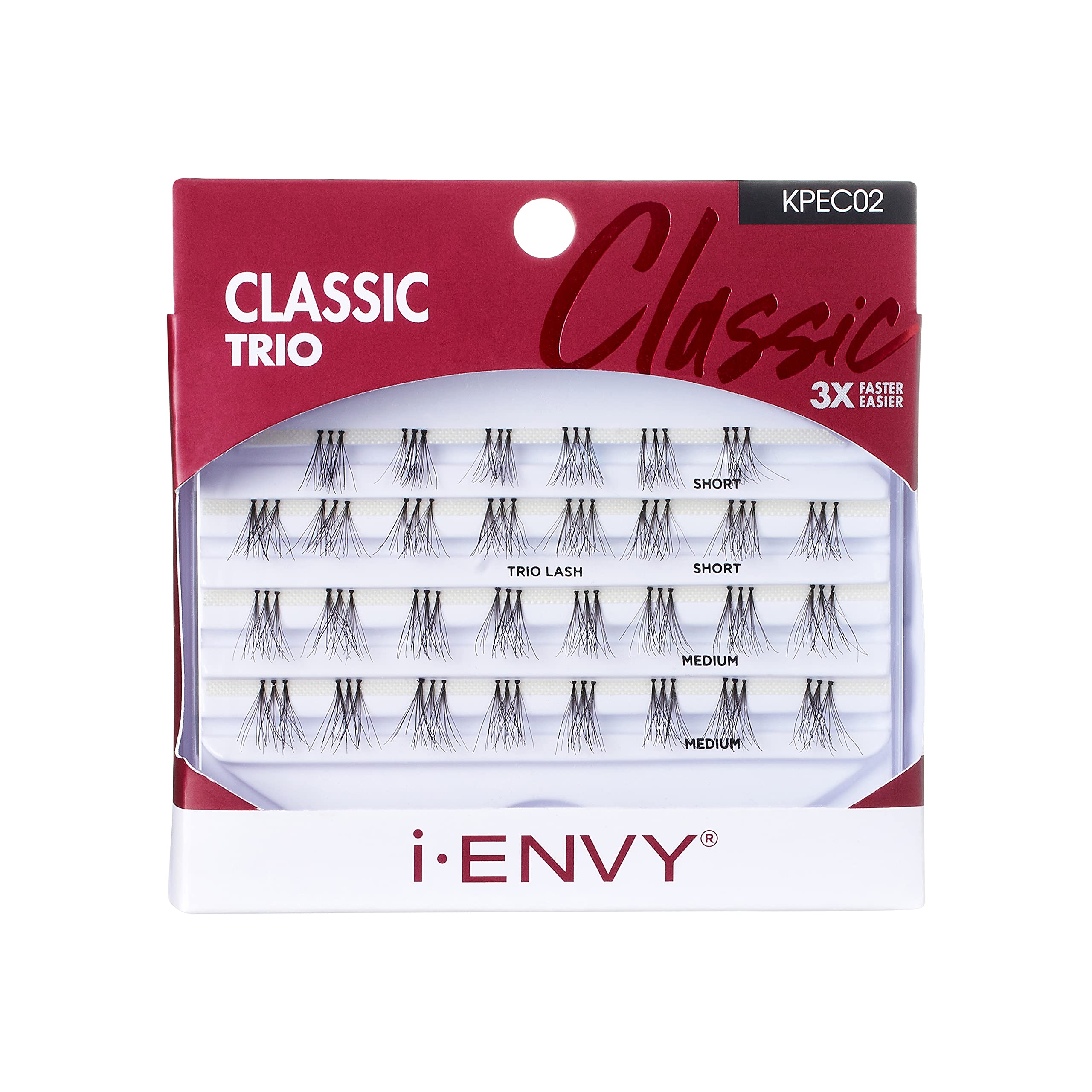 Kiss I Envy Trio Medium 30 Trio Lashes (6 Pack)