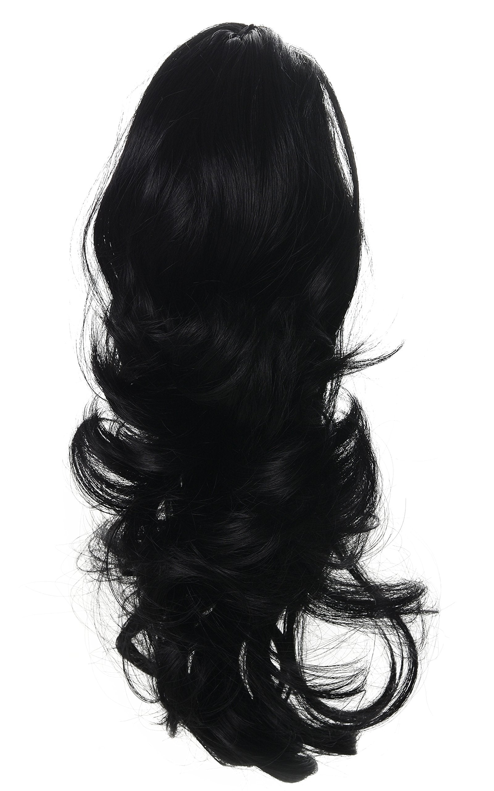 One Dor 15 Dual Use Curly Styled Clip In Claw Ponytail Hair Extension Synthetic Hairpiece 130g With A Jaw/Claw Clip (1# Black)